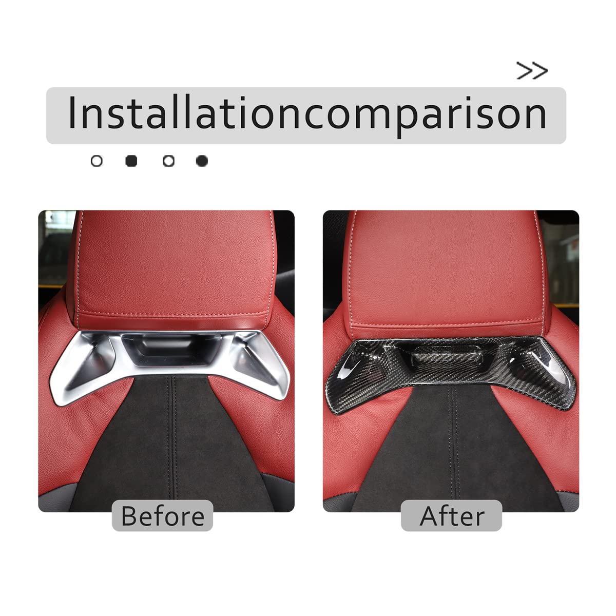 Real Carbon Fiber Seat Back Trim Cover for Toyota Supra GR A90 A91 MK5 2019-2022 | Interior Seat Protector & Decorative Frame Cover (2PCS, Carbon Fiber Pattern) | Perfect for Car Enthusiasts & Customization