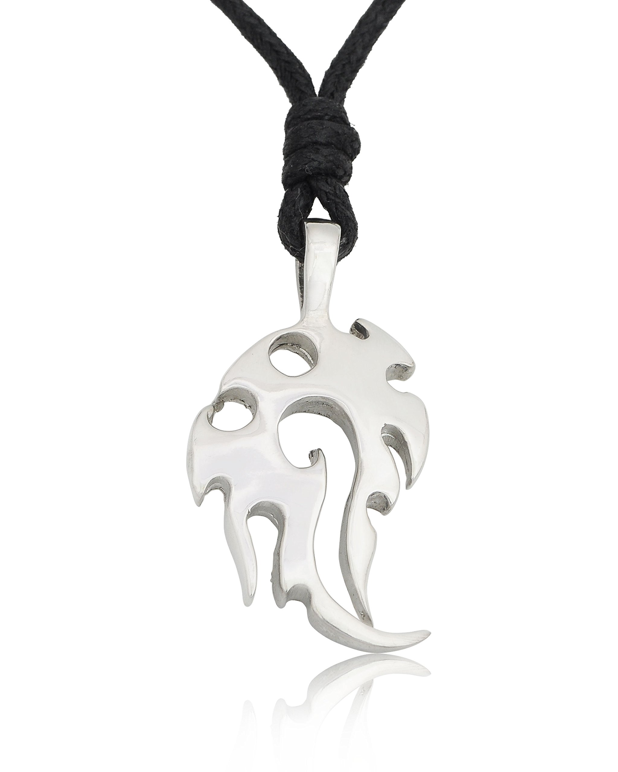 Authentic Maori Tattoo Silver Pewter Charm Necklace - Handcrafted Tribal Pendant Jewelry for Men & Women - Perfect for Cultural Events, Gifts, and Everyday Wear