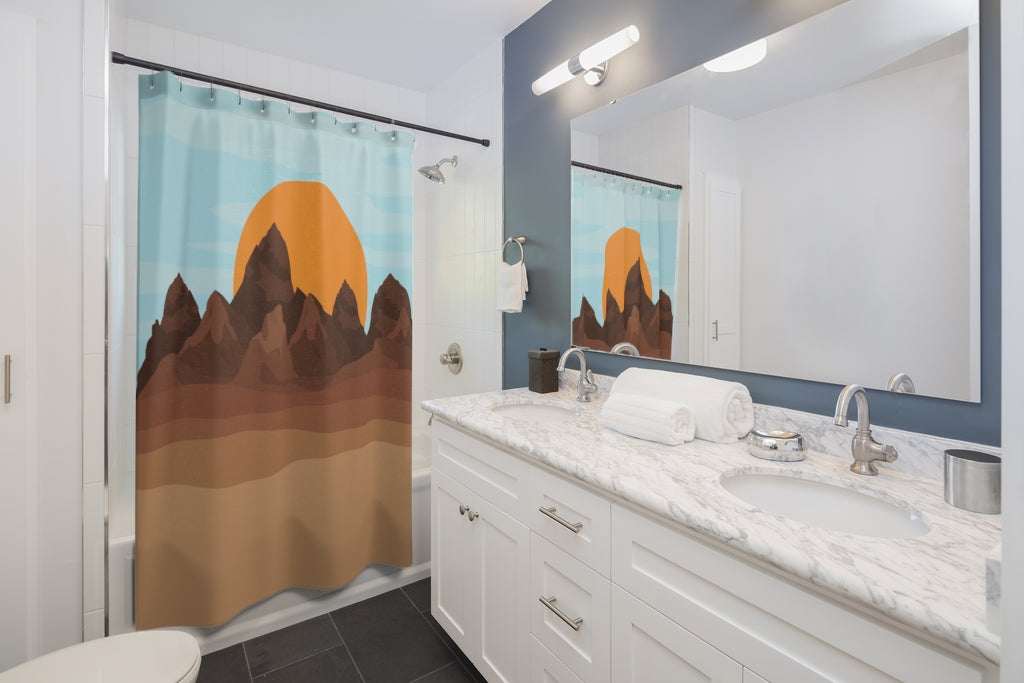 Stylish Midwest Shower Curtain - Waterproof Bathroom Decor for Modern Homes | Perfect for Bathroom Renovation & Spa-Like Experience