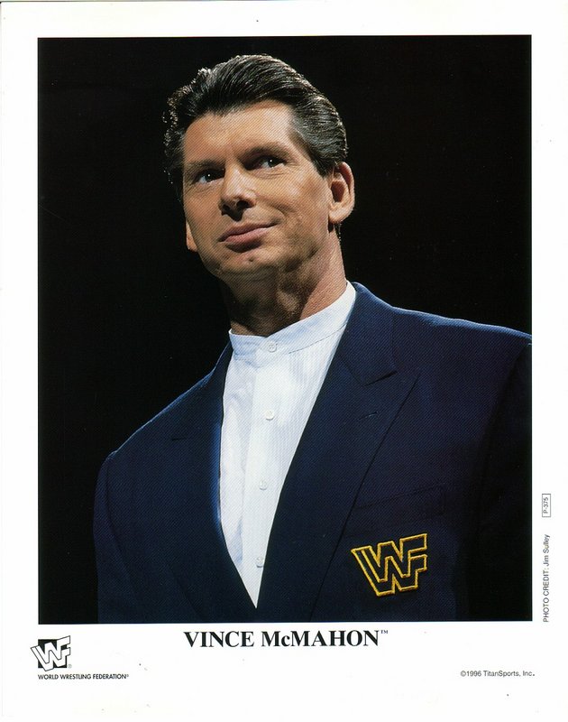 Vintage 1996 Vince McMahon Wrestling Collectible P375 Color - Perfect for WWE Memorabilia Fans & Sports Collectors - Display at Home, Office, or Man Cave