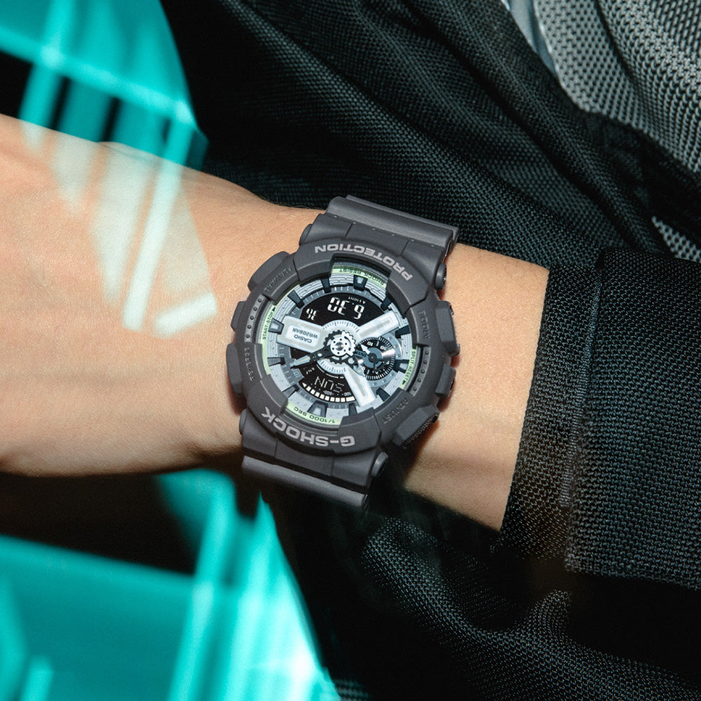 G Shock GA110HD 8A Hidden Glow Watch - Digital Sport Watch for Men with Illuminating Display, Shock Resistant & Waterproof - Perfect for Outdoor Activities, Running & Nighttime Use