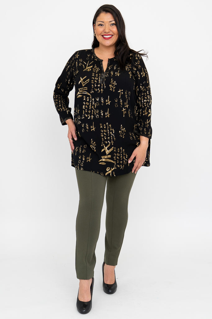 Kary Top Women's Casual T-Shirt - Earth Charm Print, Soft Cotton Comfort Fit - Perfect for Everyday Wear, Outings & Relaxation