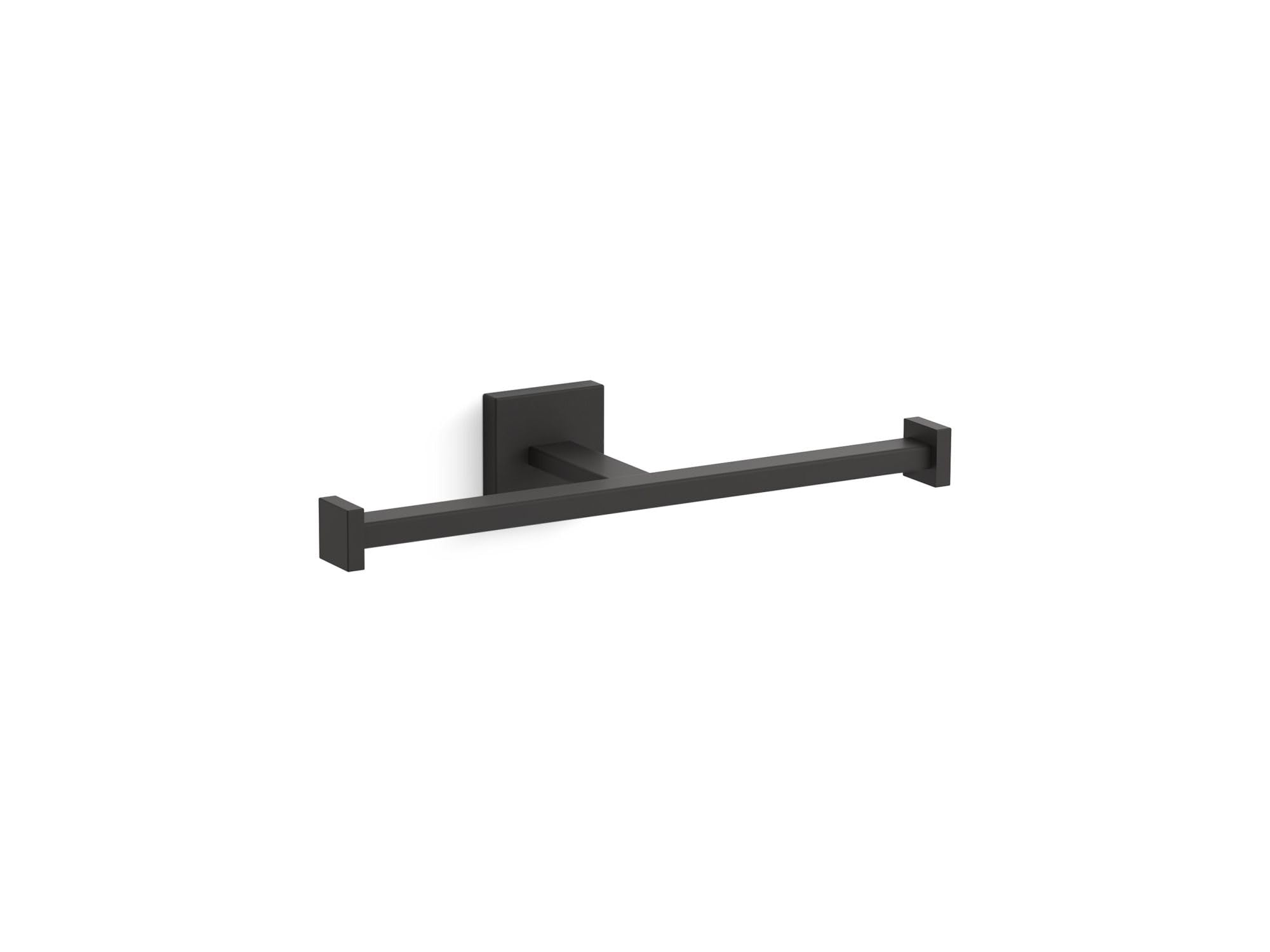 KOHLER Square Double Toilet Paper Holder - Brushed Nickel Bathroom Tissue Dispenser - Wall Mounted for Bathroom, Powder Room & Guest Toilet
