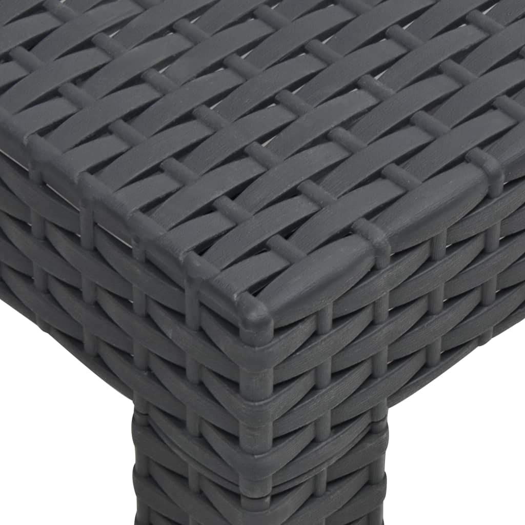 FAMIROSA 2-Piece Outdoor Patio Lounge Set with Comfortable Cushions - Durable PP Wicker in Anthracite Gray - Perfect for Backyard, Poolside, and Garden Relaxation
