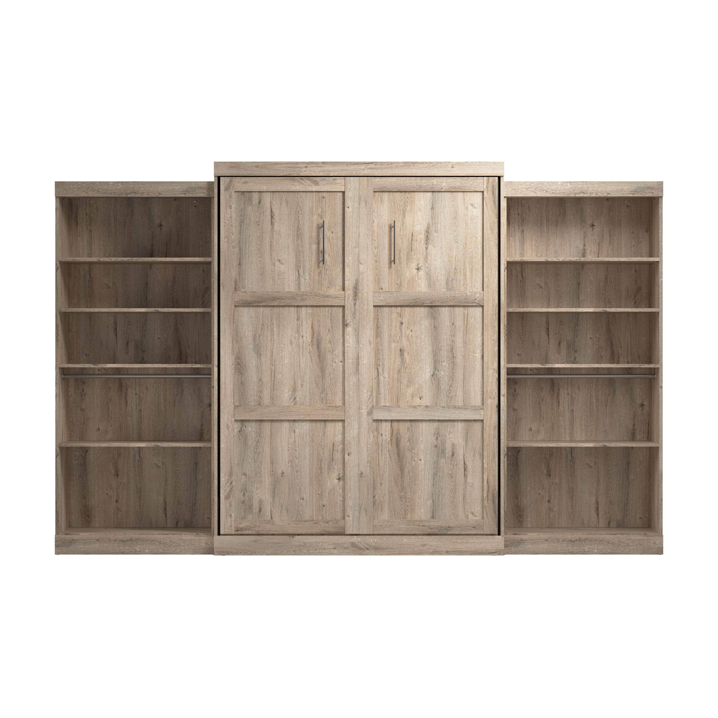 Pur Queen Murphy Wall Bed with 2 Storage Units - 136
