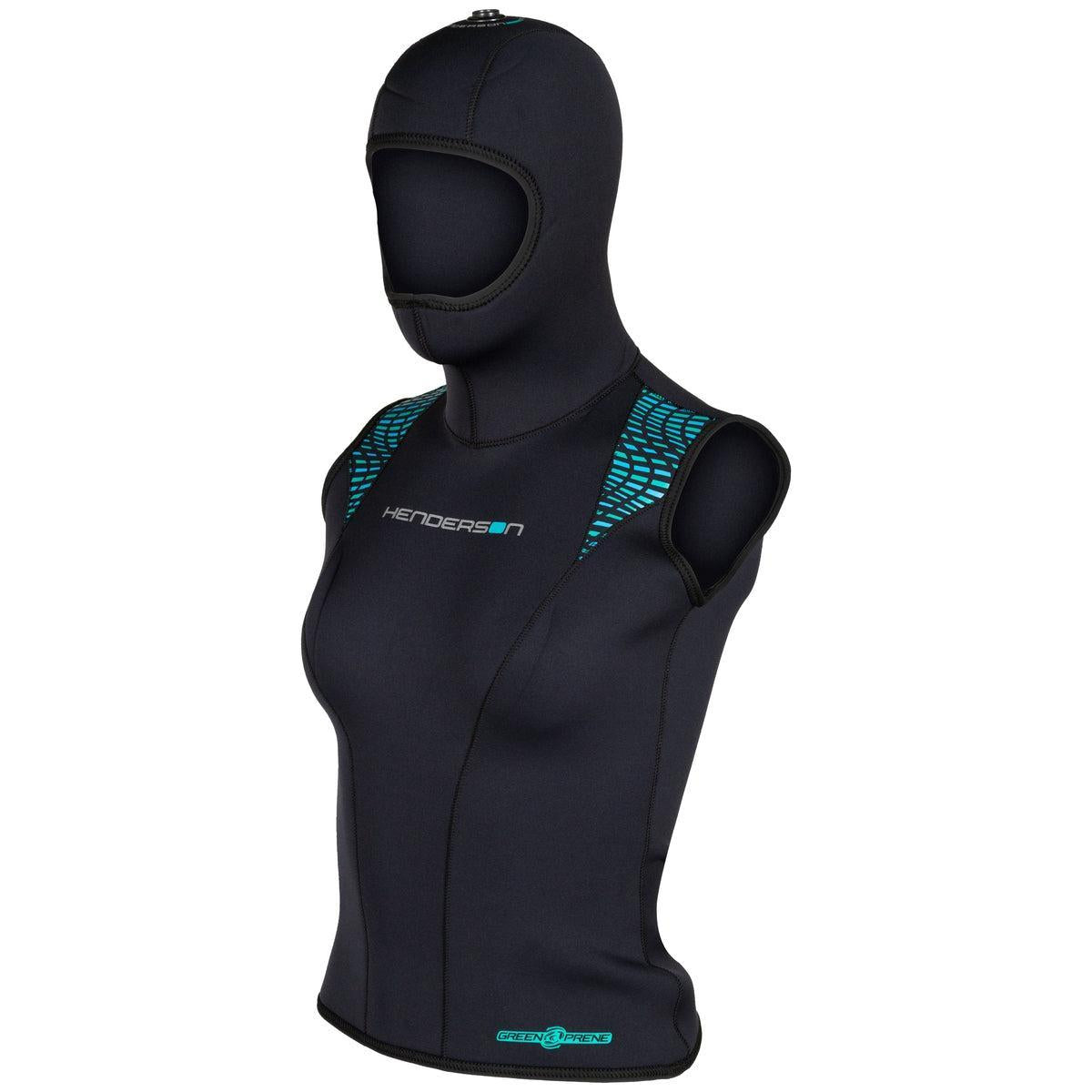 Henderson 5/3mm Greenprene Hooded Vest for Women - Warm Winter Scuba Diving & Outdoor Activities