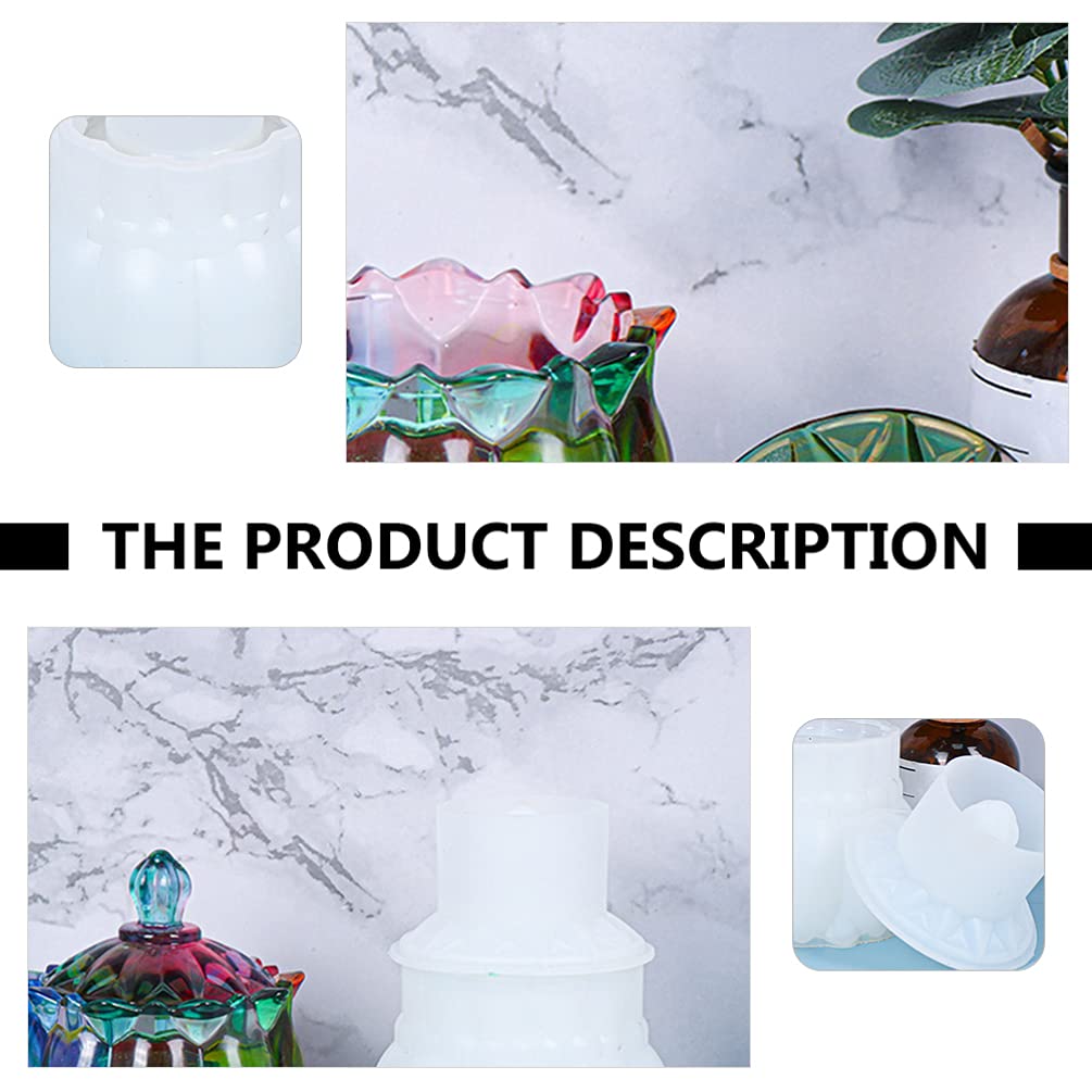 Holibanna Silicone Jewelry Bottle Jar Resin Casting Mold - DIY Craft Jewelry Storage Container with Lid for Home Organization - Easy to Use & Clean - Perfect for Resin Art, Bead Storage & Bathroom Decor