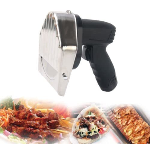 Electric Doner Kebab Slicer - Cordless Rechargeable Meat Cutter for Shawarma, Gyro & Kebabs - Perfect for Restaurants, Food Trucks & Home Cooking