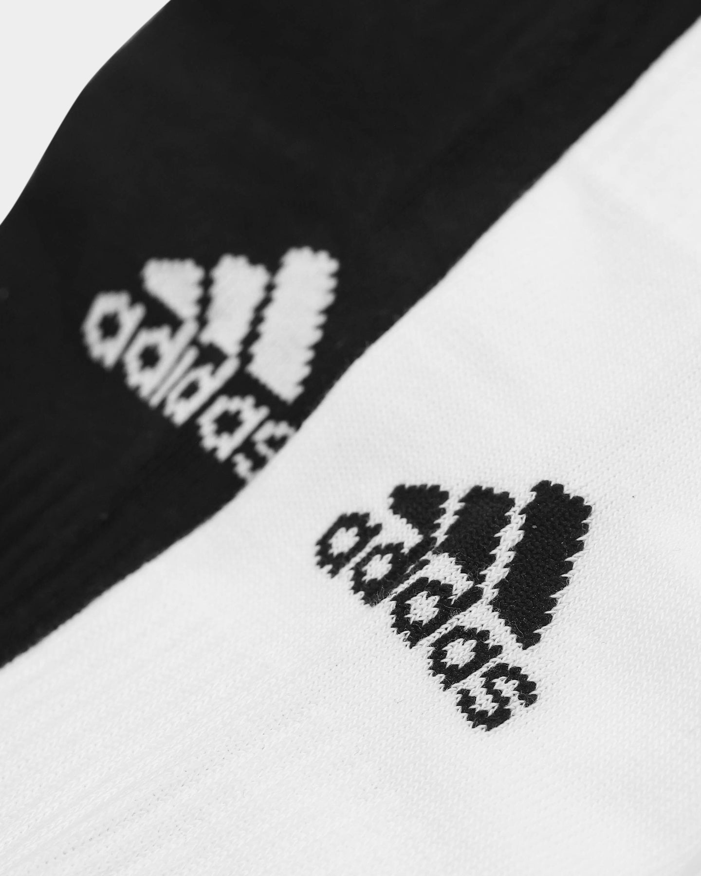Adidas Glam 3 Stripes Cushioned Crew Sport Socks 3 Pairs Black/White - Comfortable Athletic Socks for Running, Gym & Everyday Wear