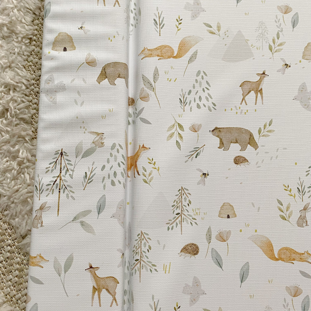 Premium Waterproof Baby Changing Mat with Adorable Woodland Animals Print - Soft, Portable & Easy to Clean for Nursery, Travel & On-the-Go Diaper Changes