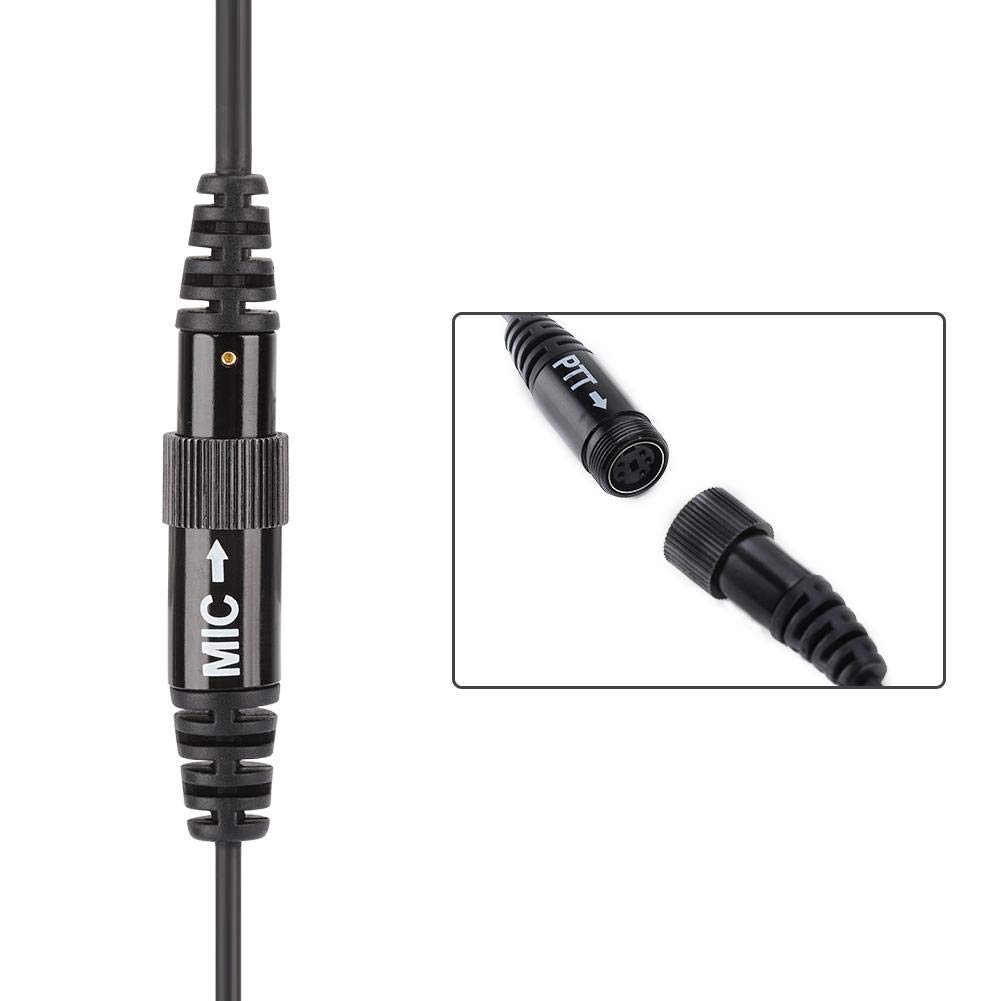 Motorcycle Helmet Headset with PTT & Microphone - Compatible with Two-Way Radios & Walkie Talkies - Ideal for Riding, Group Tours & Off-Road Adventures