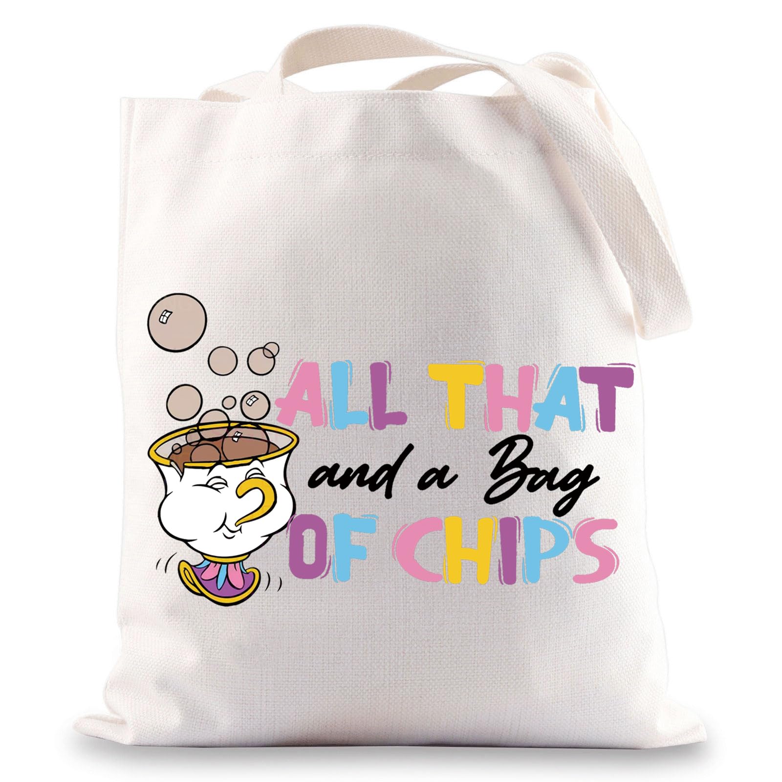 Disney Beauty and the Beast Mrs. Potts & Chip Makeup Bag - Cute Character Cosmetic Pouch for Women | Perfect Gift for Disney Fans, Travel & Daily Beauty Essentials Storage
