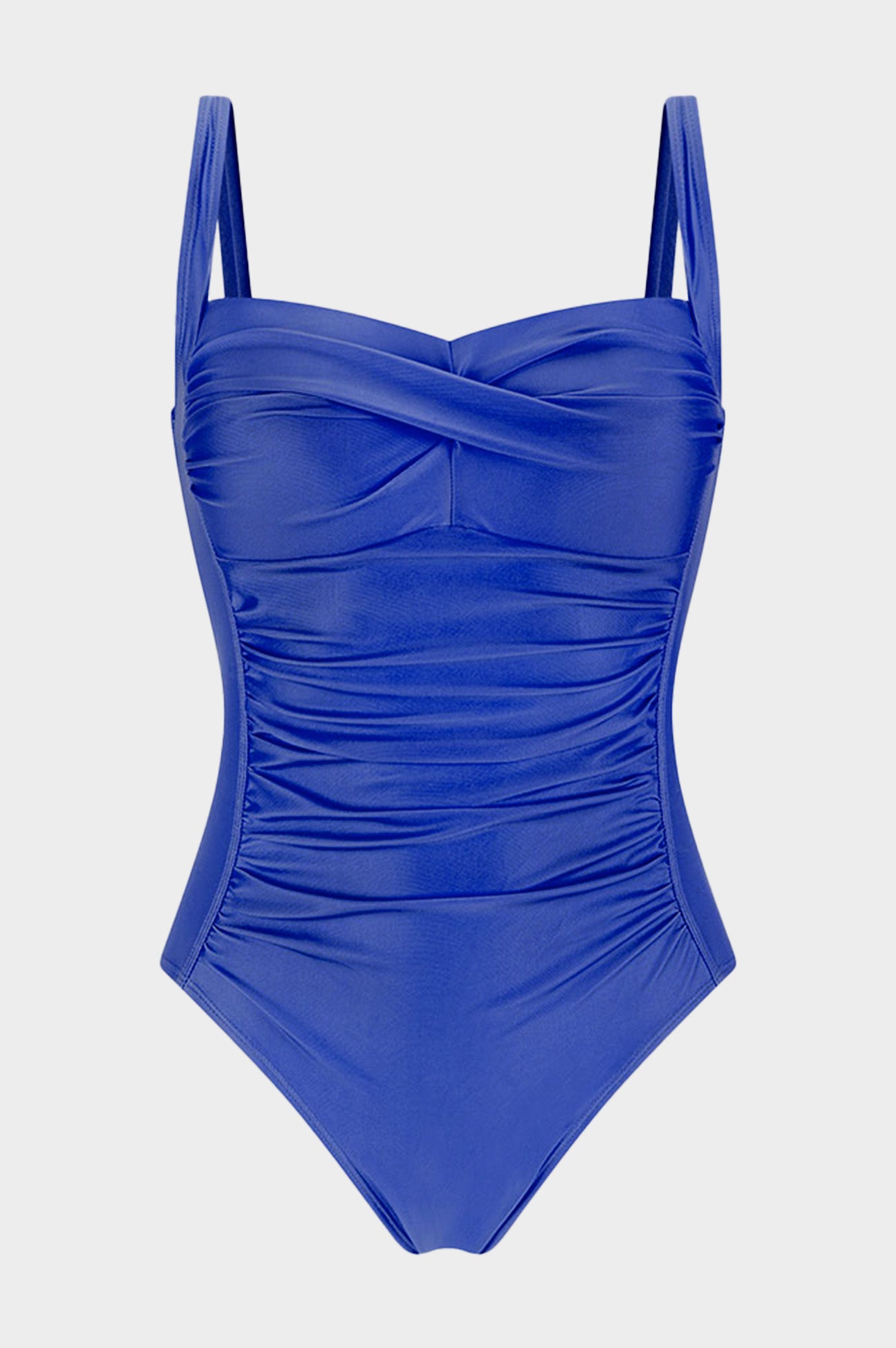 Eco-Friendly Recycled Ruched One-Piece Swimsuit for Women - Cobalt Blue | Sustainable Swimwear for Beach, Pool & Vacation