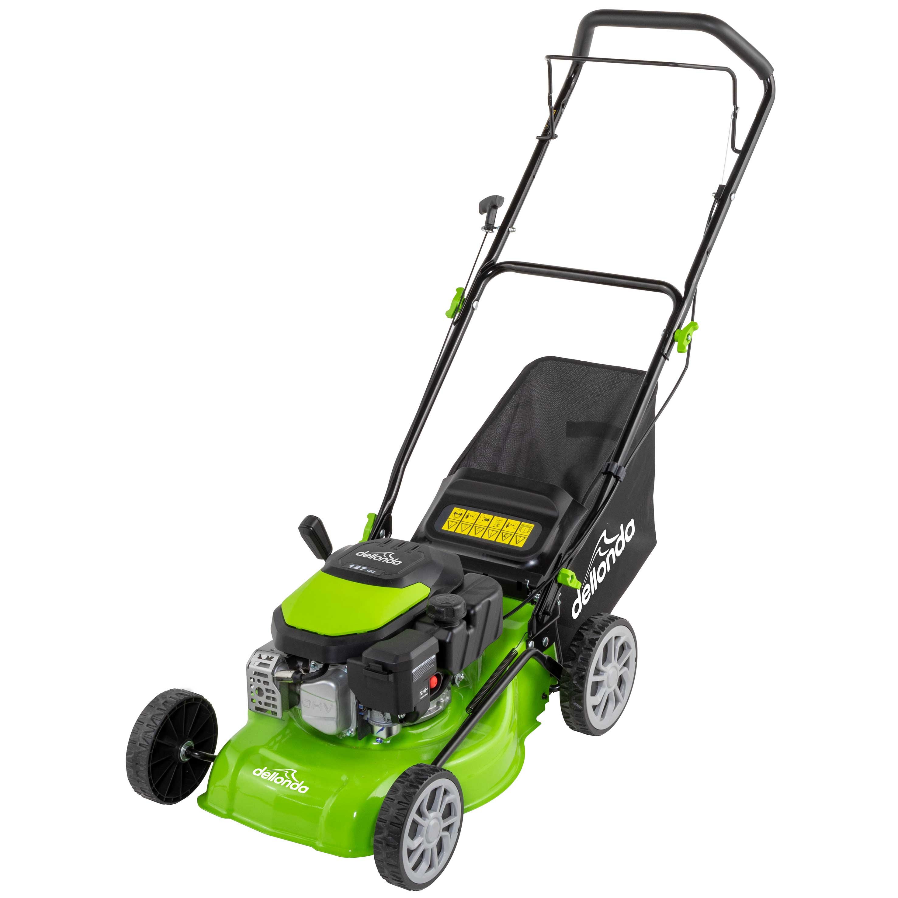 127cc 16-Inch 4-Stroke Gas Powered Push Lawn Mower - 41cm Cutting Width, Manual Start, Lightweight Design for Small to Medium Yards, Perfect for Home Garden Lawn Care and Landscaping