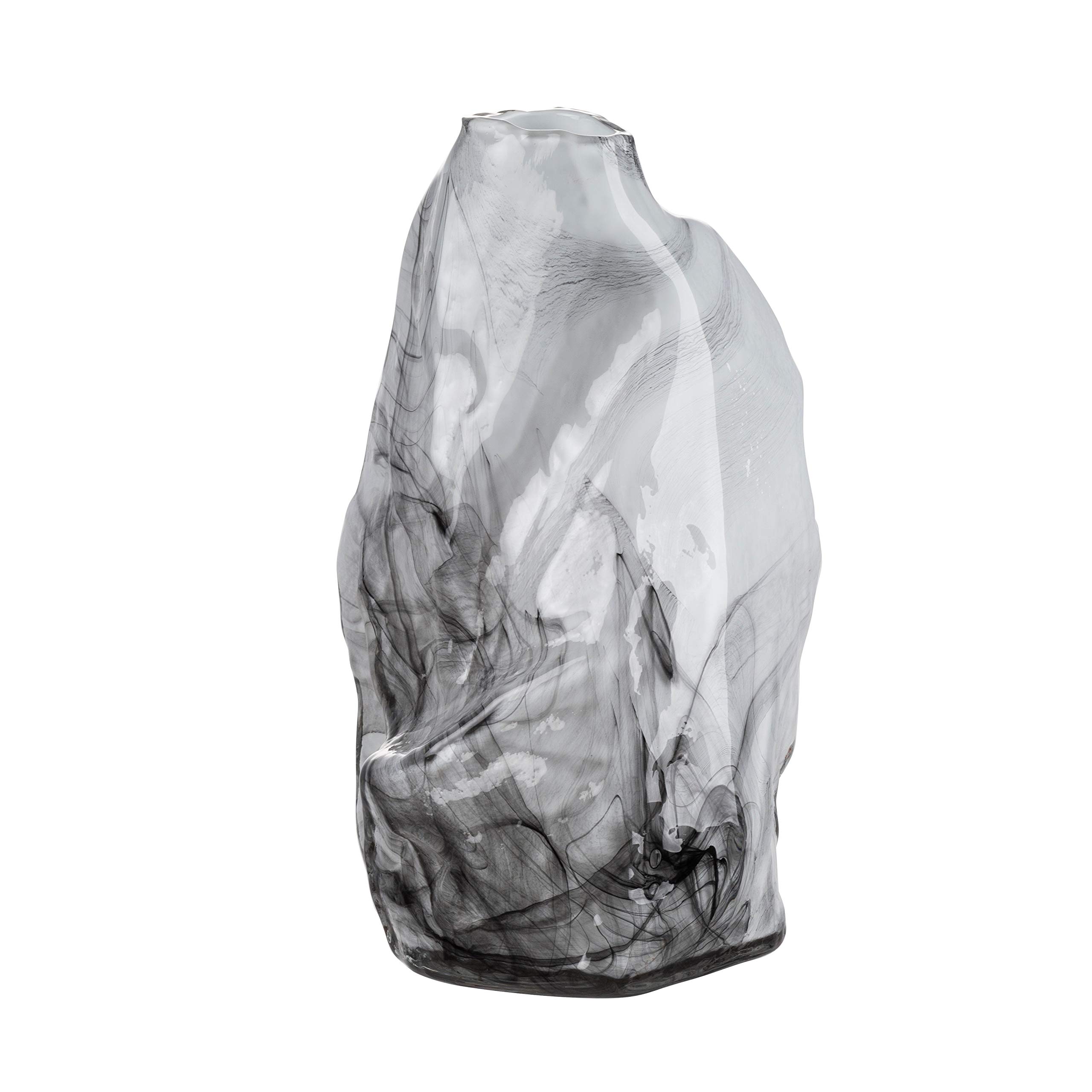 9-Inch Marble Vase - Handcrafted Multi-Color Glass Decorative Vase for Home Decor, Wedding Centerpieces & Luxury Gift Giving