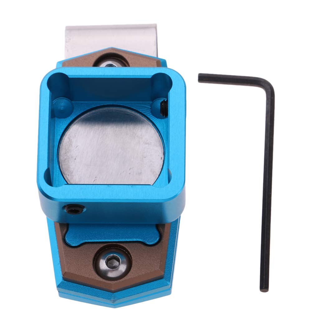 Premium Magnetic Pool Cue Chalk Holder with Belt Clip - Blue Billiard Accessory for Precision Pool Sticks | Perfect for Bars, Game Rooms & Professional Players
