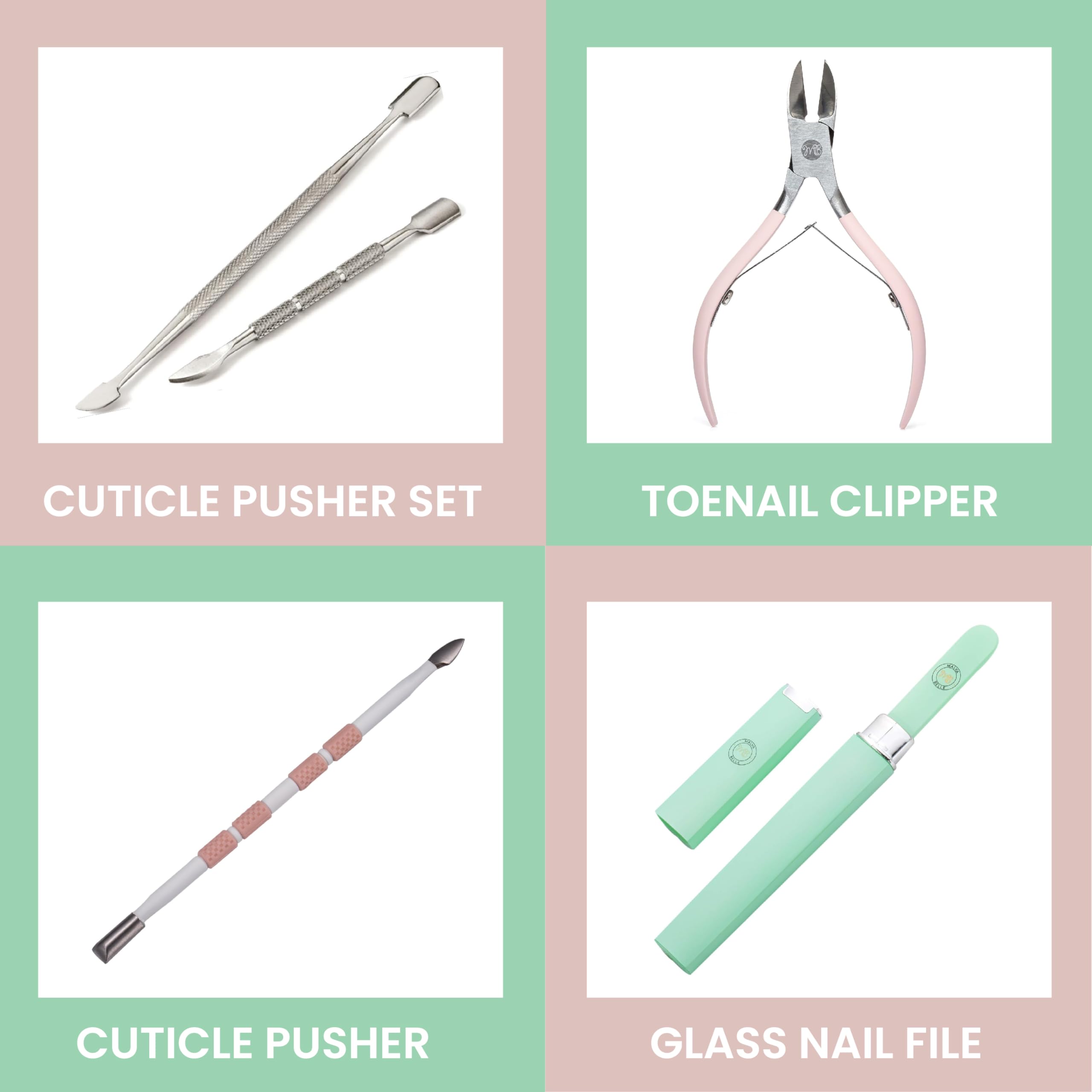 Premium Crystal Glass Nail File Set for Women - 3mm Blossom Design Professional Nail Shaper with Travel Case - Natural & Gel Nails Care - Perfect for Home, Salon Use & Travel Essentials