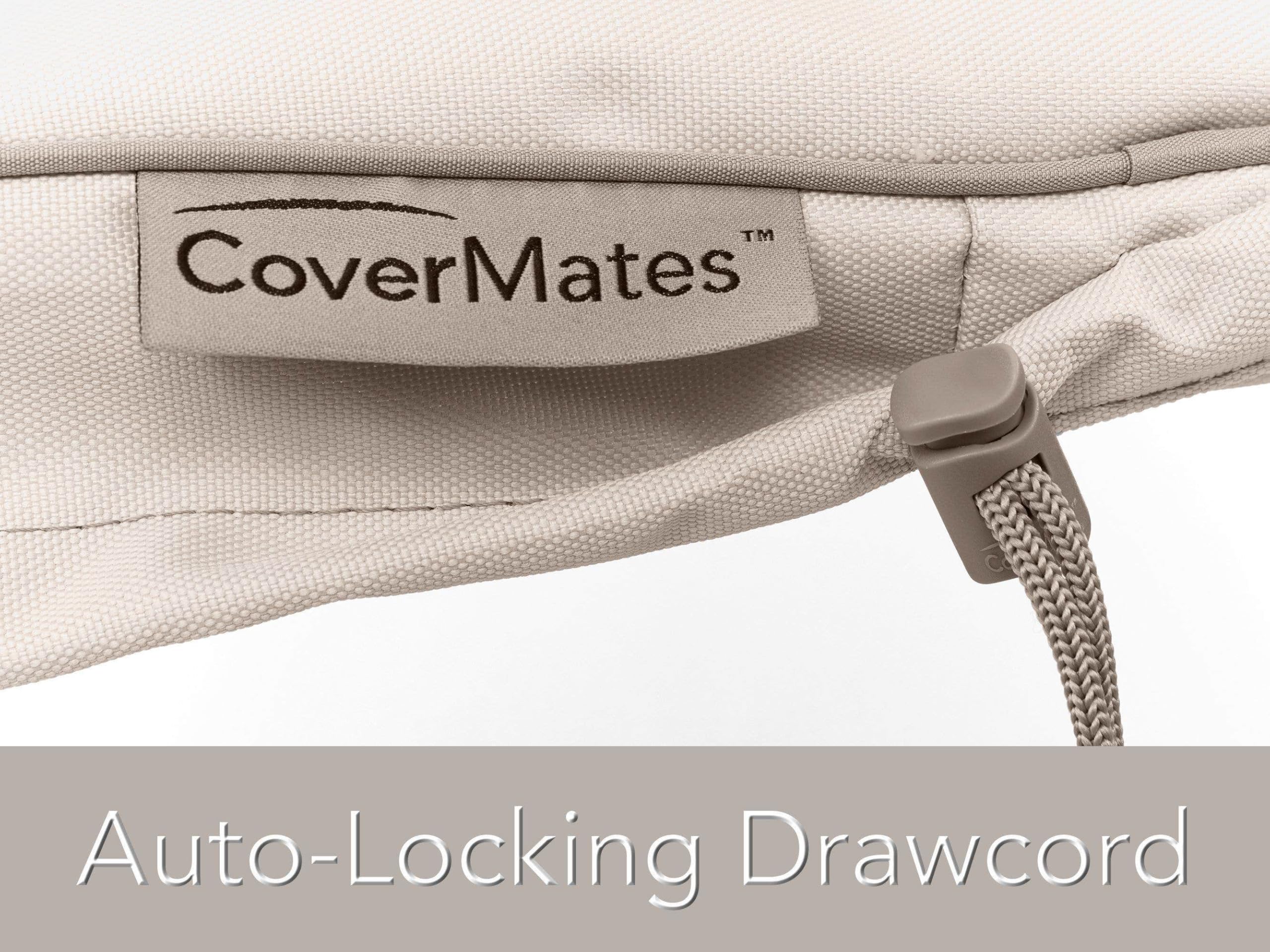 Premium Round Fire Pit Cover 54-60 Inch - Heavy Duty Weatherproof Polyester with Drawcord Hem - Outdoor Fireplace Protection for Patio, Backyard & Camping