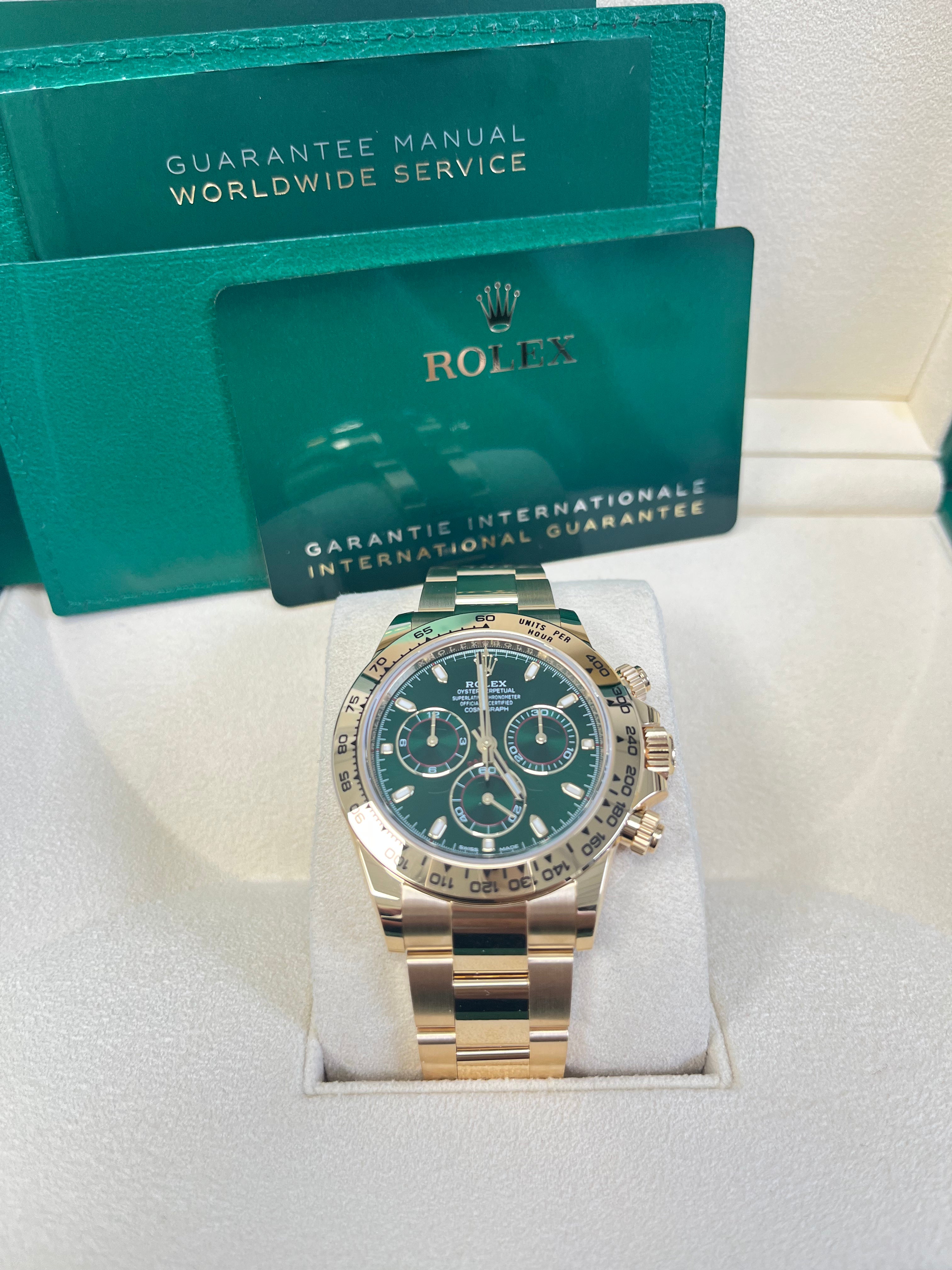 Rolex 'John Mayer' Daytona Cosmograph 116508 - Luxury Yellow Gold Watch with Green Dial | Perfect for Collectors, Special Occasions & High-End Fashion