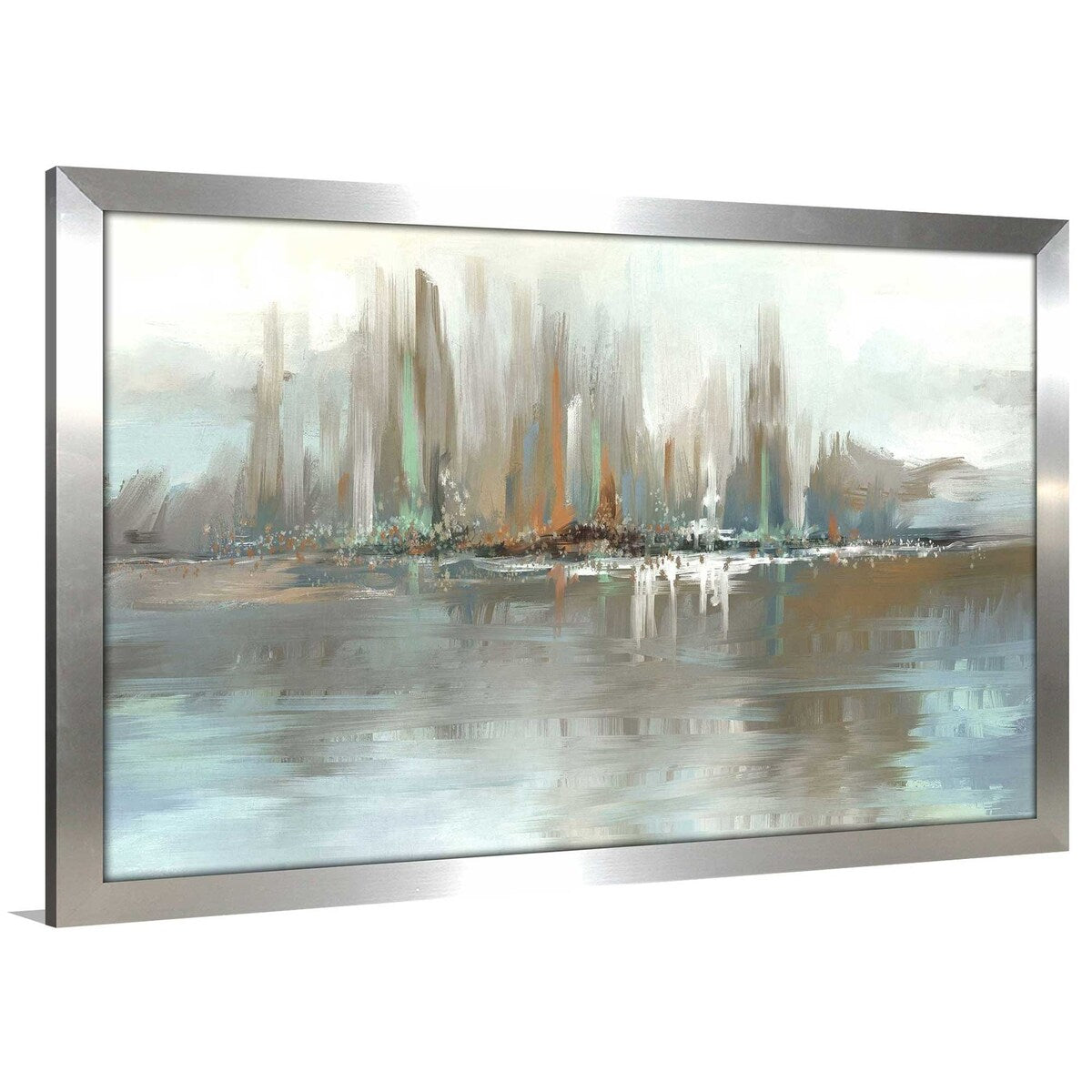 Big City Lights by Conrad Knutsen - Modern Acrylic Wall Art Print for Living Room, Office & Bedroom Decor - Vibrant Urban Landscape Painting for Home & Commercial Spaces