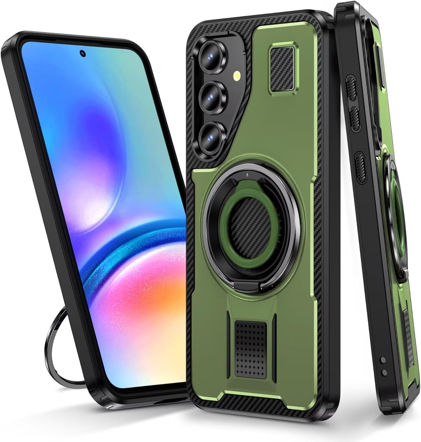 Samsung Galaxy S24/S25 Plus Slim Thin Hard Case with Stand - Protective Cover for Everyday Use, Travel & Work