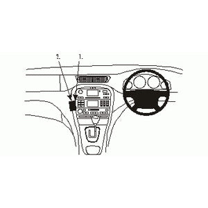 ClicOn No Holes Angled Dash Mount for Jaguar S Type (2002-2010) - Secure Phone Holder for Easy Navigation & Hands-Free Driving