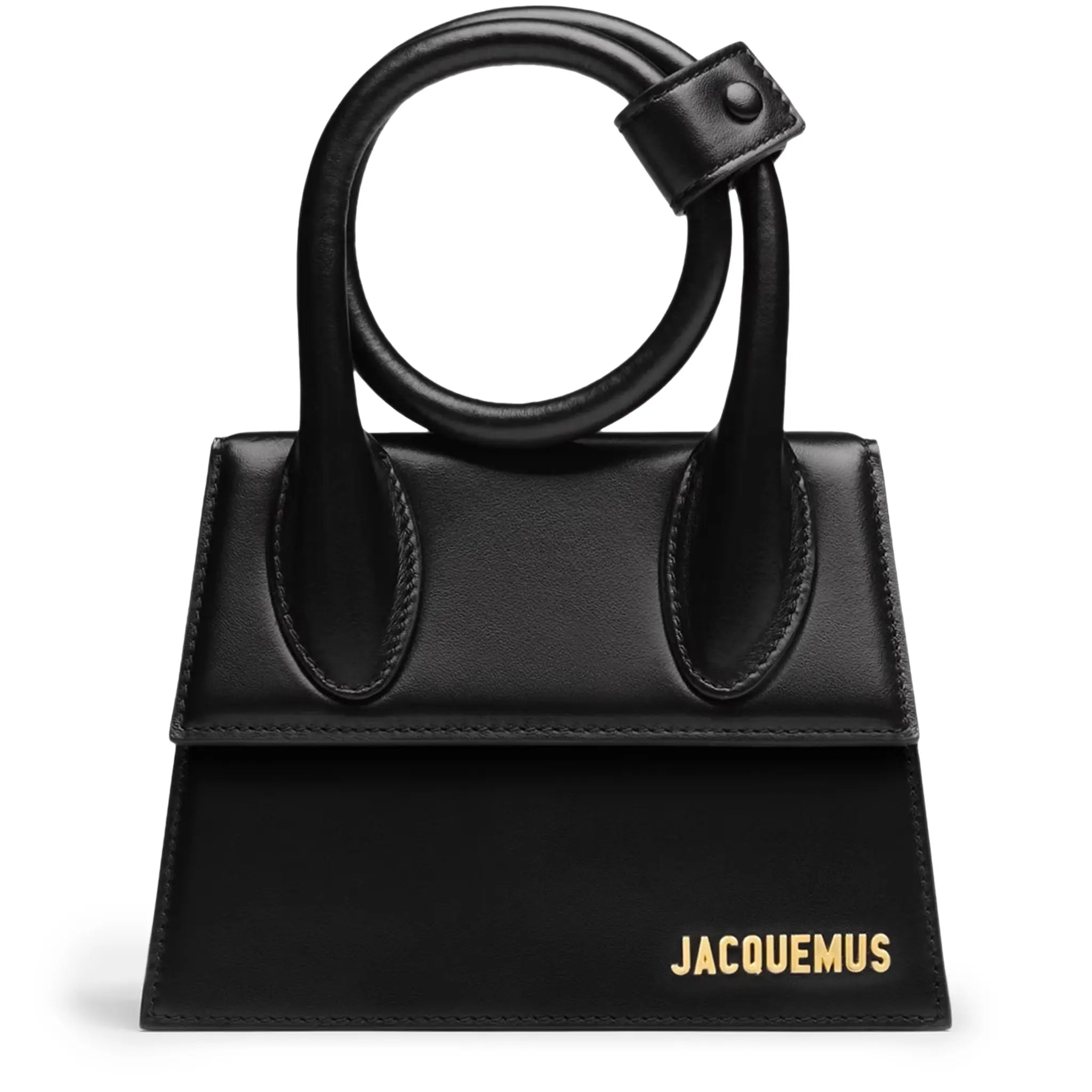 Jacquemus Le Chiquito Noeud Coiled Leather Black Handbag for Women | Luxury Designer Shoulder Bag | Perfect for Evening Parties, Date Nights & Special Occasions