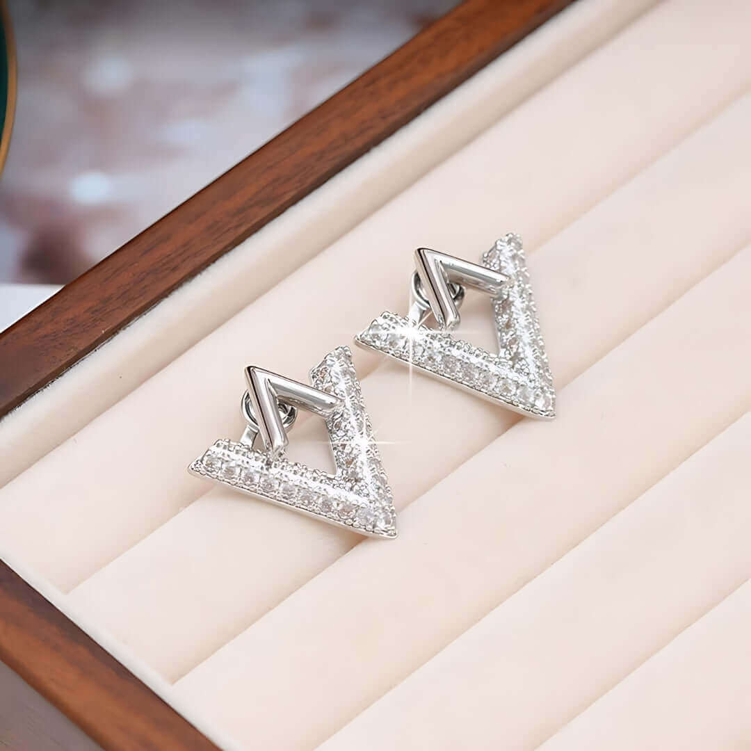 2-Way Essential V-Shaped Chevron Front & Back Ear Jacket Earrings | EH96 | Perfect for Parties, Weddings & Everyday Fashion Accessories