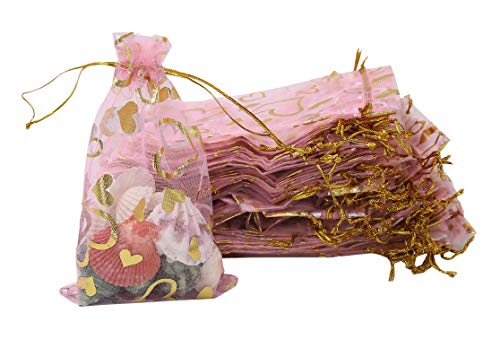 100PCS Heart Pink 4X6