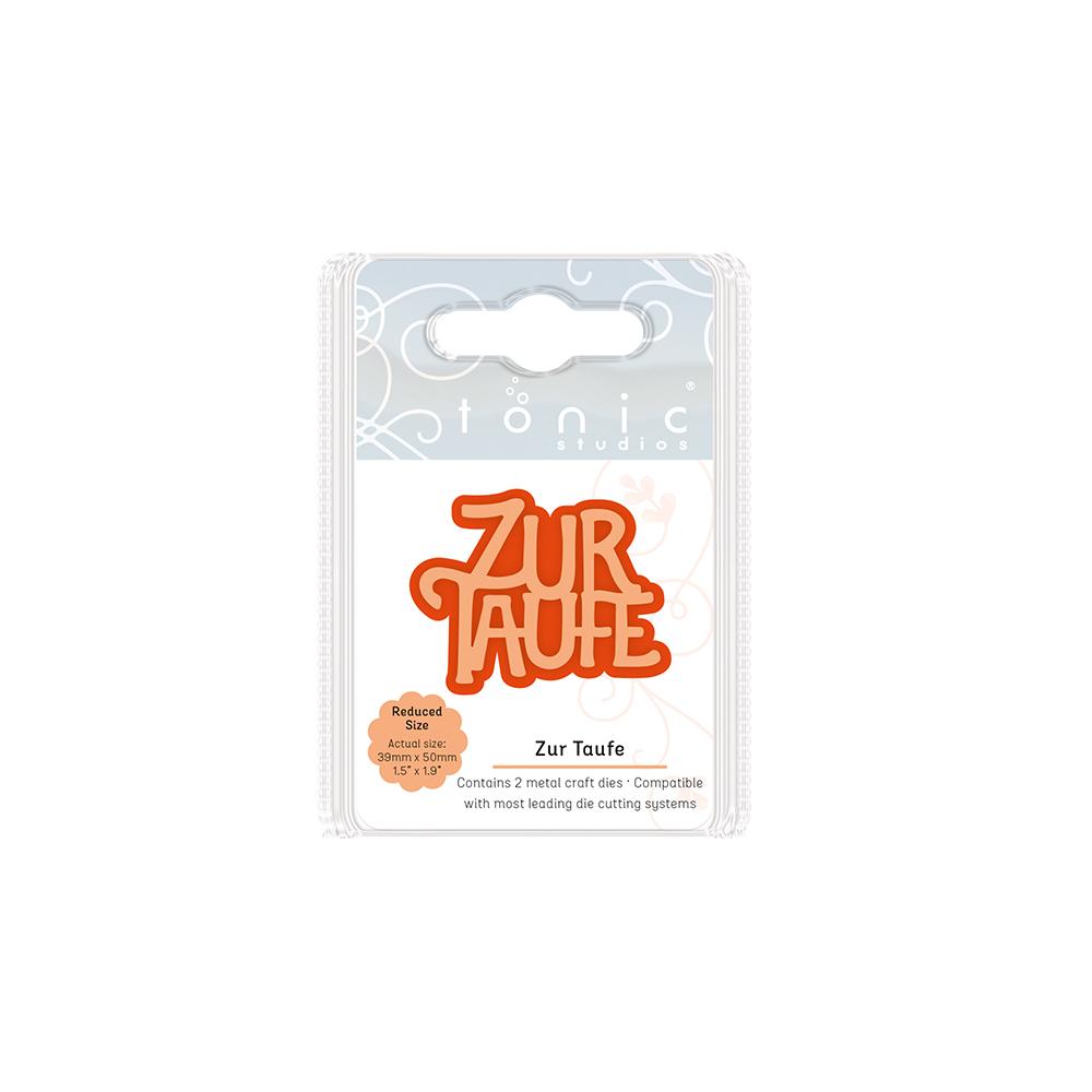 Tonic Studios Mini Moments Greetings Die Cutting Template for Baptism - German Crafting Stamp 2108E - Perfect for DIY Cards, Scrapbooking & Gift Wrapping