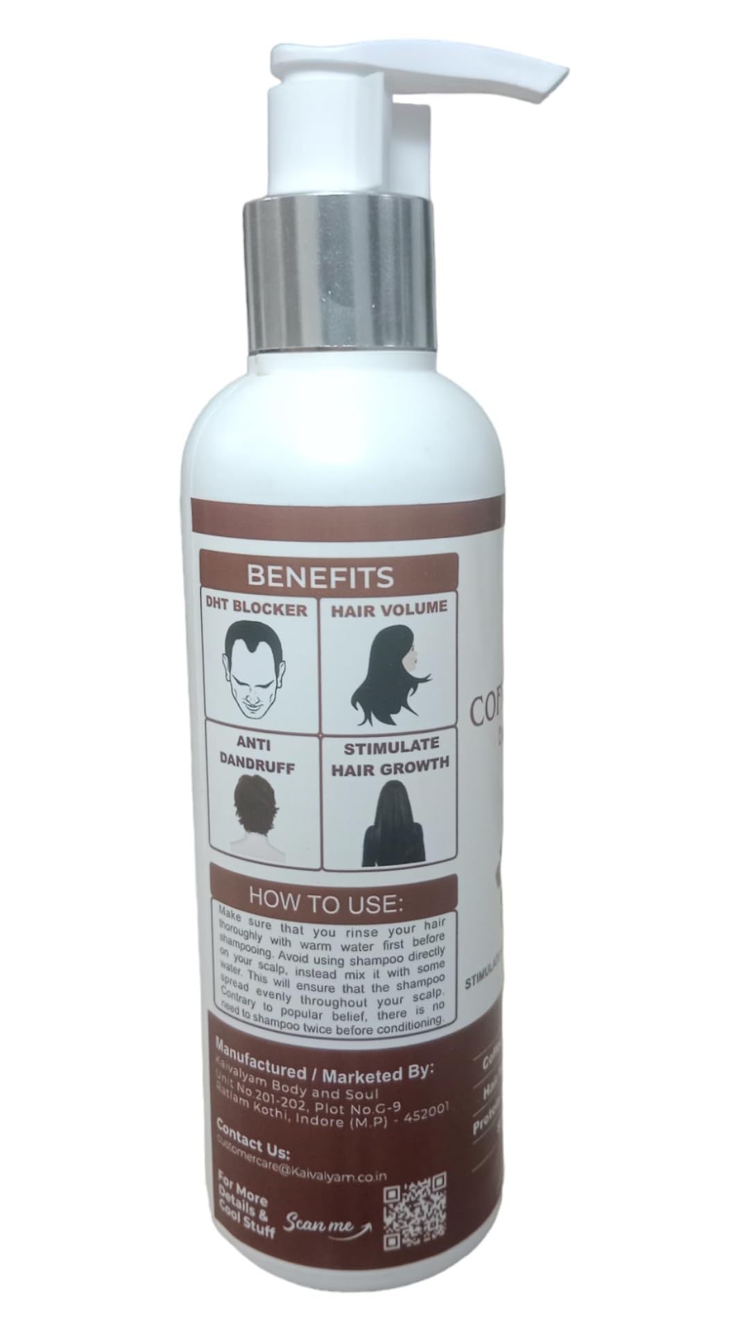 Kaivalyam Coffee Shampoo for Hair Growth - 200ml | Scalp Health & Shine Enhancing Formula | Volumizing & Exfoliating | Perfect for Thinning Hair & Daily Hair Care