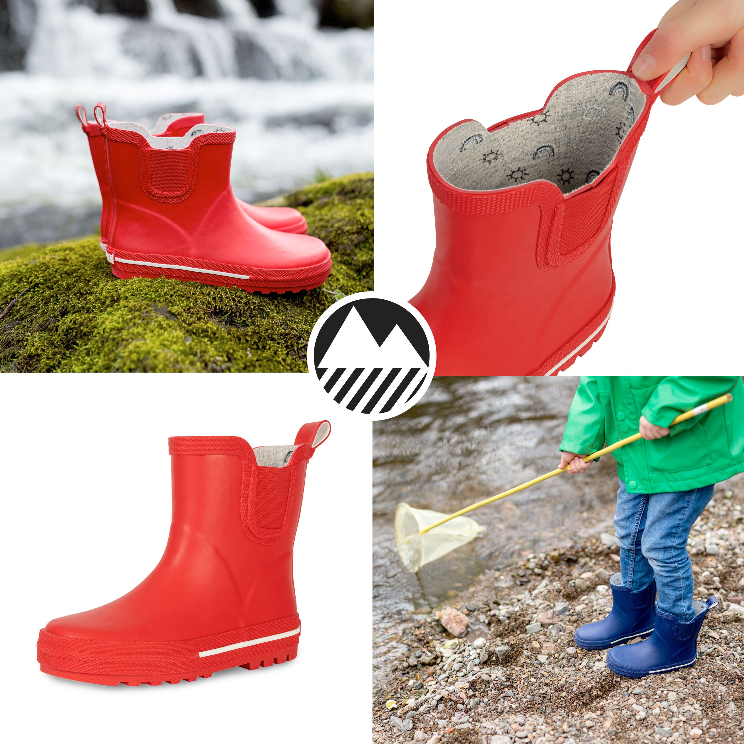 Kids' Paddlebeck Short Rain Boots - Waterproof Rubber Booties for Boys & Girls - Perfect for Puddles, Gardening & Outdoor Play