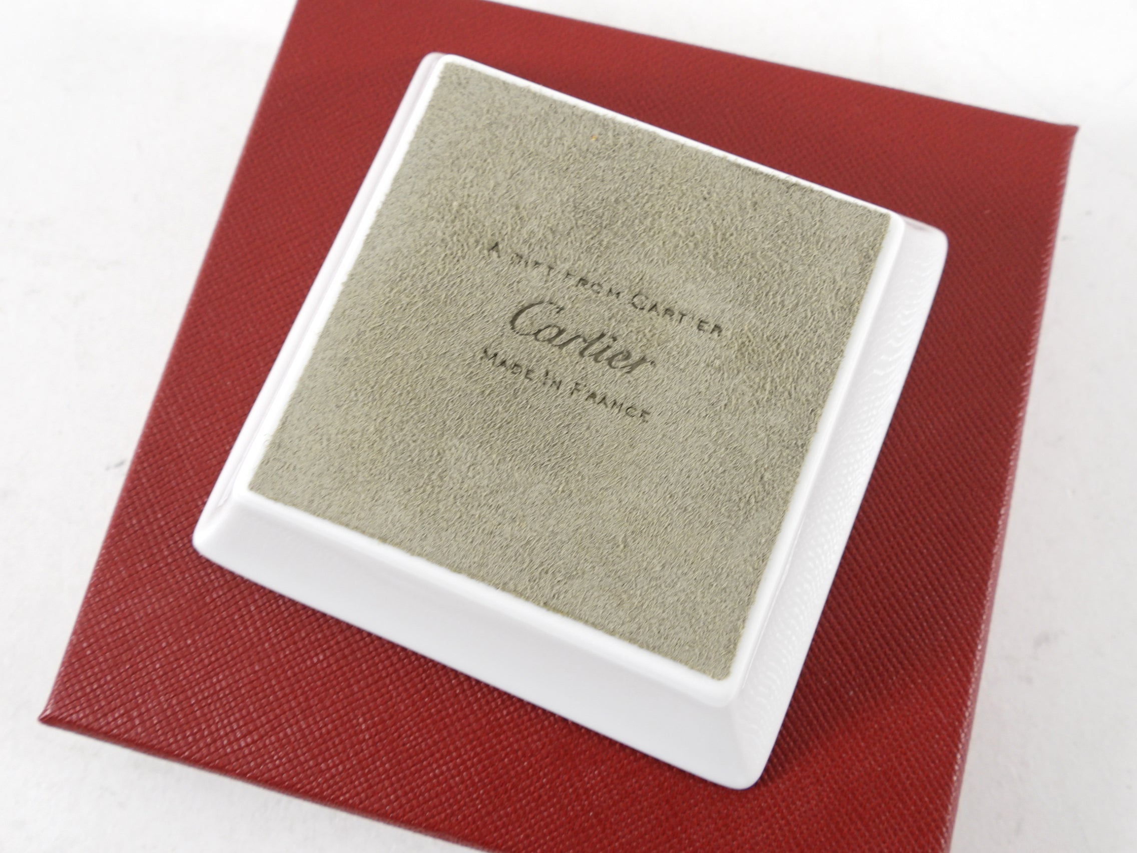 Cartier Blue Ribbon Porcelain Trinket Dish - Elegant Jewelry Holder for Rings, Earrings & Small Accessories | Perfect for Vanity, Dresser & Gift Giving