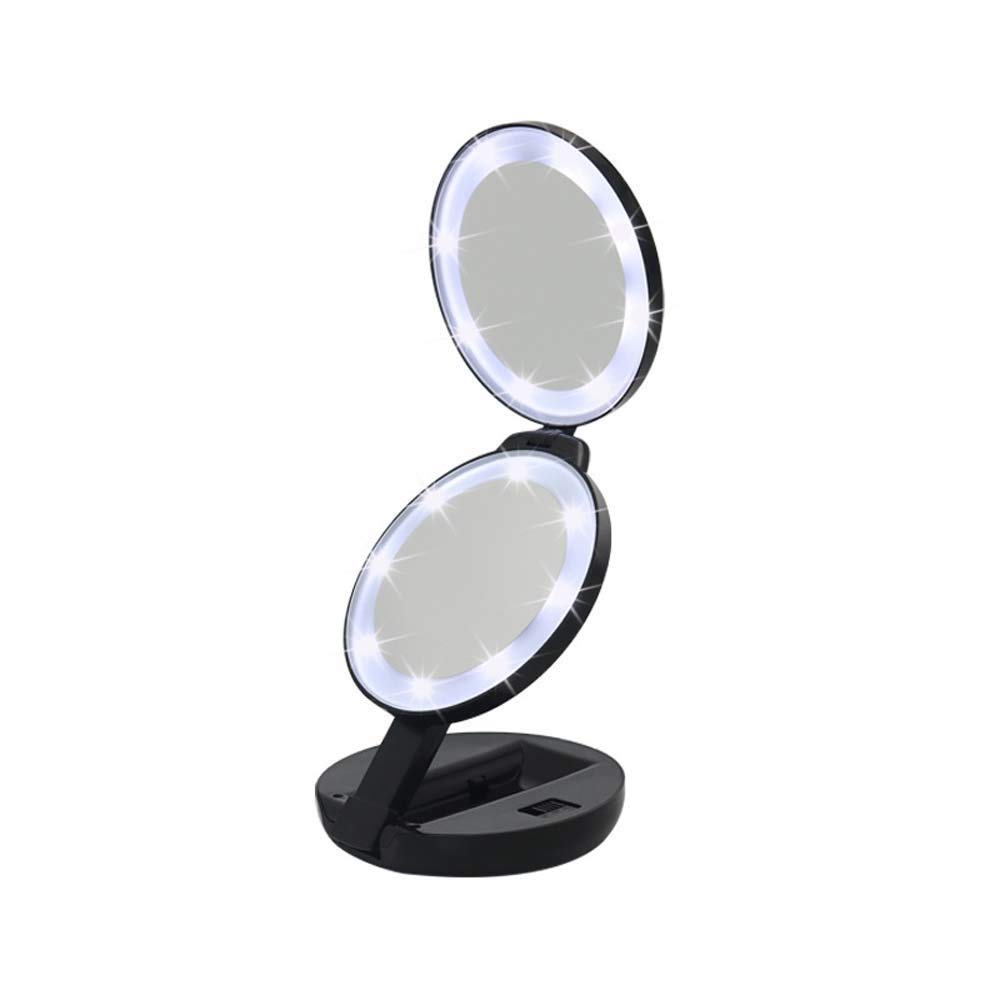 ZCHAN Lighted Makeup Mirror - Double Sided Magnifying Vanity Mirror with LED Lights, Smart Touch Control, 1X/5X Magnification for Precise Makeup Application - Perfect for Home Bathroom, Bedroom Dressing Table and Professional Salon Use
