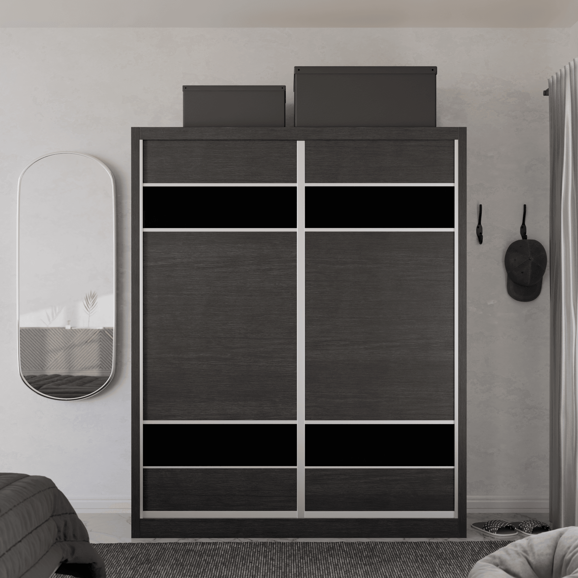 Modolva Modular Wardrobe W09 - Customizable Closet Organizer System for Bedroom, Walk-in Closet & Dorm Room Storage Solutions