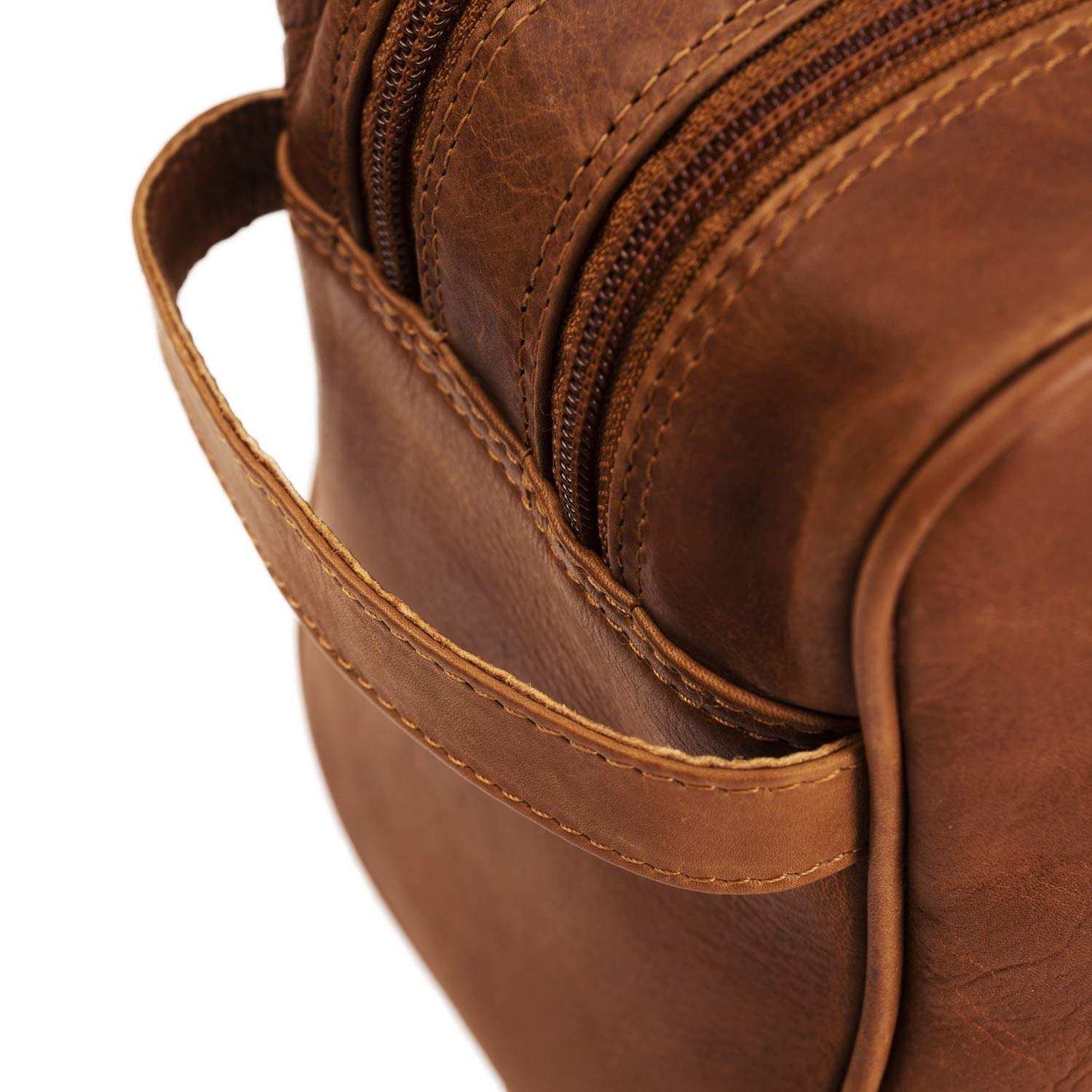 Premium Genuine Leather Men's Shaving & Toiletry Bag - Stefan Collection | Durable Travel Dopp Kit for Grooming Essentials | Perfect for Business Trips, Gym & Weekend Getaways