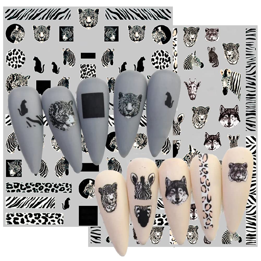 3D Leopard Nail Stickers - Holographic Animal Print Decals for DIY Manicure | Perfect for Parties & Daily Wear