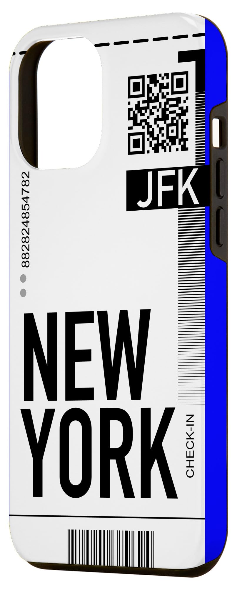 iPhone 12 Pro Max New York Air Ticket Phone Case - Stylish Boarding Pass Design for Travel Enthusiasts - Perfect for City Trips and Plane Journeys