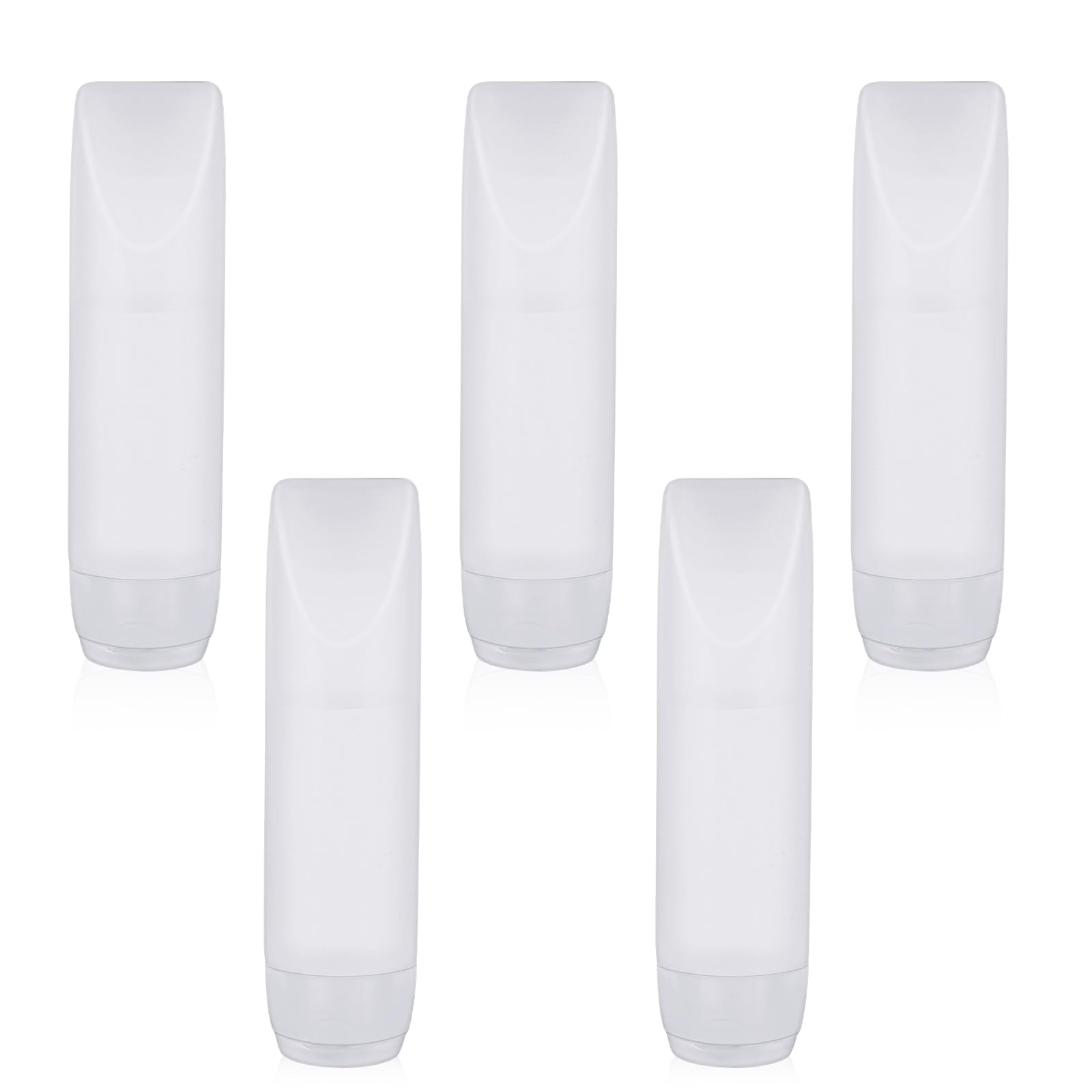 Refillable 1 oz Travel Bottles - 5 Pack Mini Squeeze Bottles for Cosmetics, Lotion & Toiletries | Leak-Proof Reusable Containers for Shampoo, Conditioner, Toothpaste & Skincare | Perfect for Air Travel, Gym & Daily Use