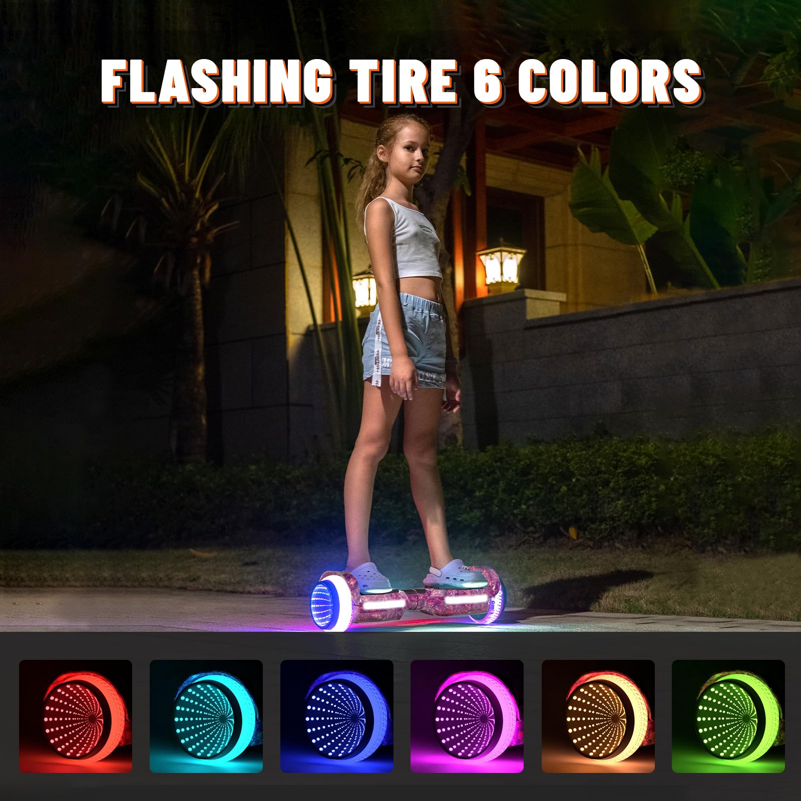Electric Scooter with Colorful LED Light-Up Wheels, Bluetooth Speakers & APP Control - Dual 250W Motors, 8.5 mph Speed & 8.5 Mile Range - Perfect for Commuting, Campus Travel & Family Fun - Great Gift for Kids, Adults, Boys & Girls