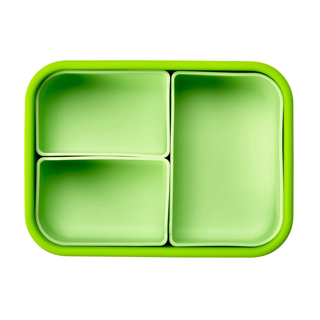 LunchBots Medium Platinum Silicone Bento Box - Eco-Friendly Leak-Proof Lunch Container for Adults & Kids - Perfect for School, Office, Picnics & Meal Prep