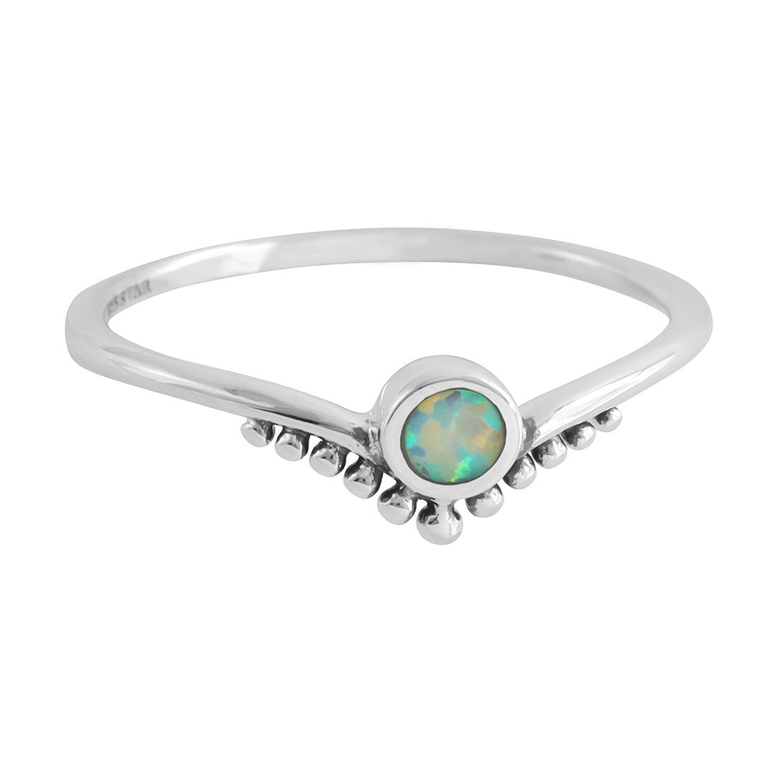 Opal Halo Ring for Women - Elegant 925 Sterling Silver Wedding Engagement Promise Ring - Perfect for Anniversary, Valentine's Day & Special Occasions