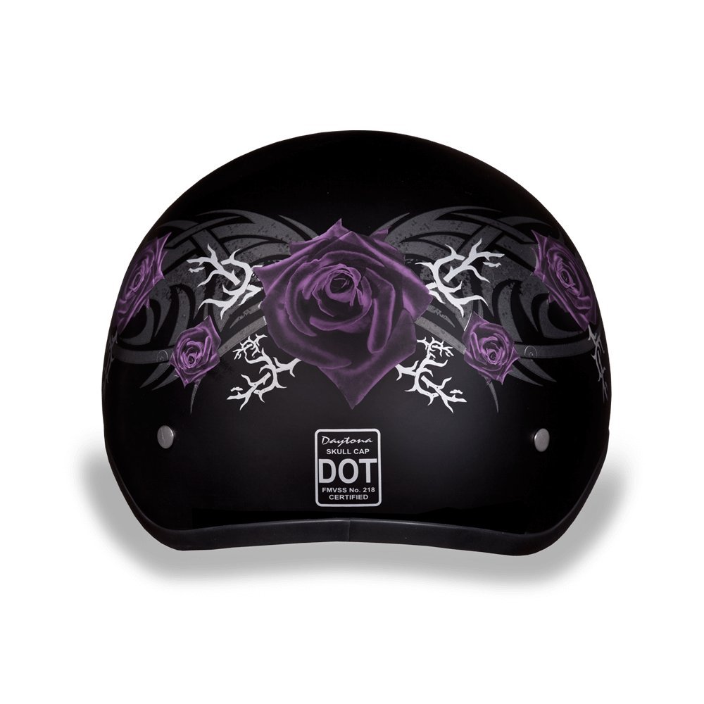 Daytona Helmets Half Skull Cap Motorcycle Helmet - DOT Approved & Lightweight for Men & Women - Perfect for Cruiser, Chopper & Street Bike Riders