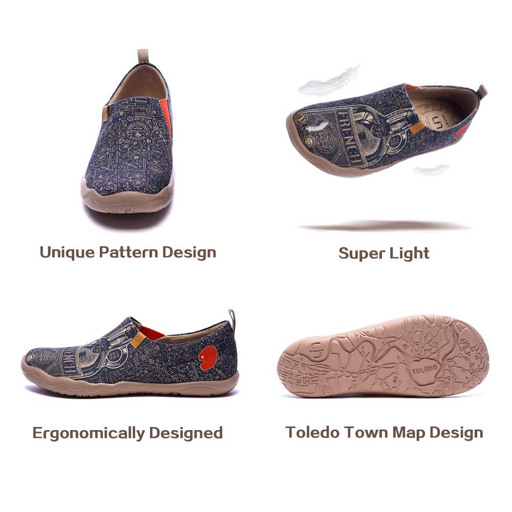 UIN Men's Art Design Slip-On Loafers - Lightweight Comfortable Travel Shoes for Walking, Casual Fashion Sneakers | Perfect for Vacation, Daily Wear & Business Trips