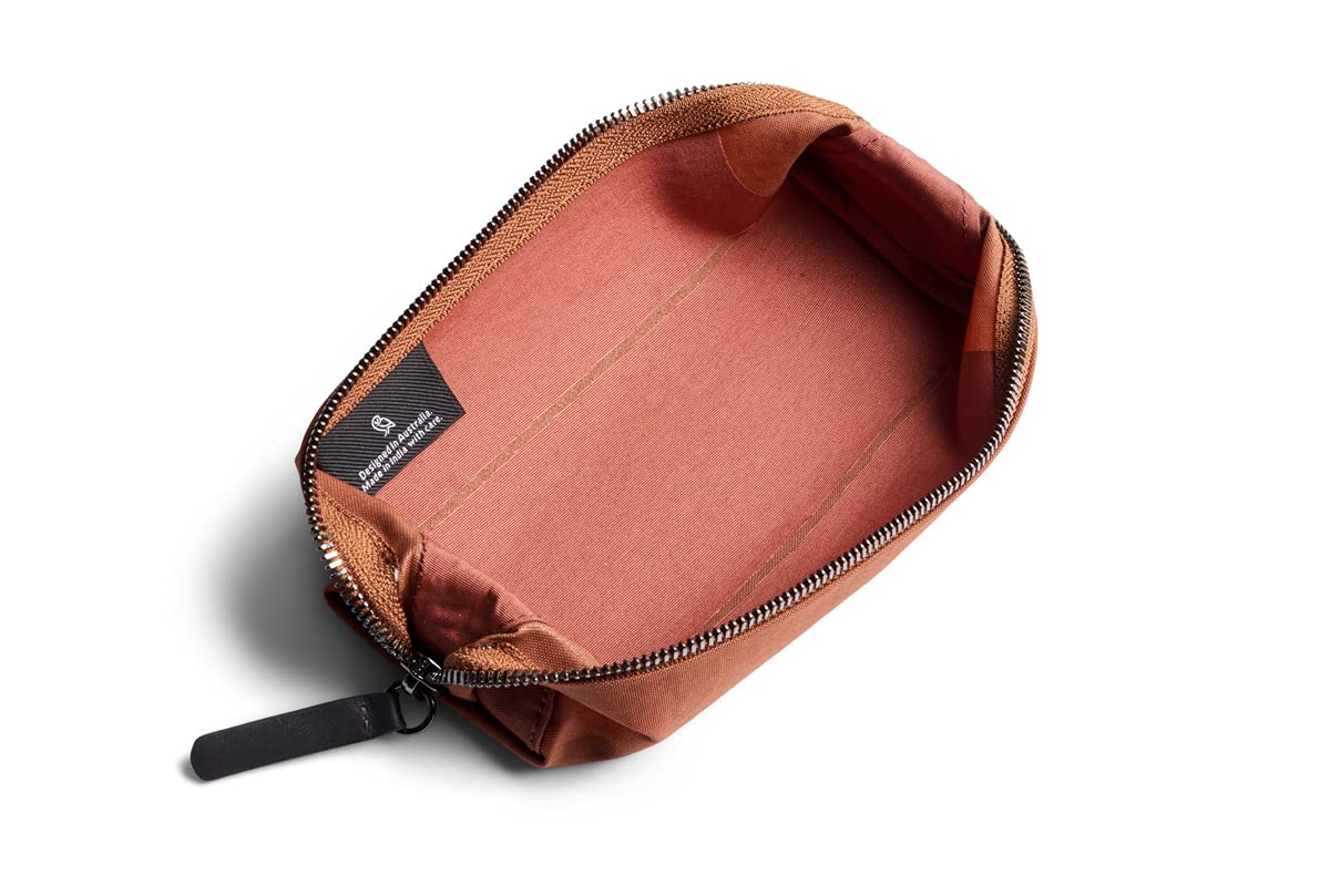 Bellroy Premium Woven Fabric Pencil Case - Organize Pens, Cables & Stationery (Bronze) - Perfect for Office, School & Travel Accessories