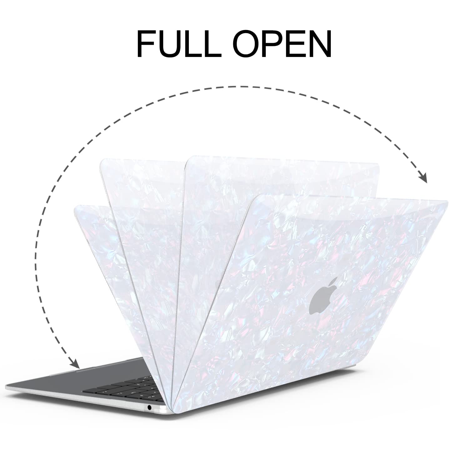 B BELK MacBook Air 13 inch Case (2020-2022 Models A2337/A2179/A1932) - Glitter Hard Shell Protective Cover with 2 Keyboard Protectors | Pearly-Luster Finish | Perfect for Work, School & Travel
