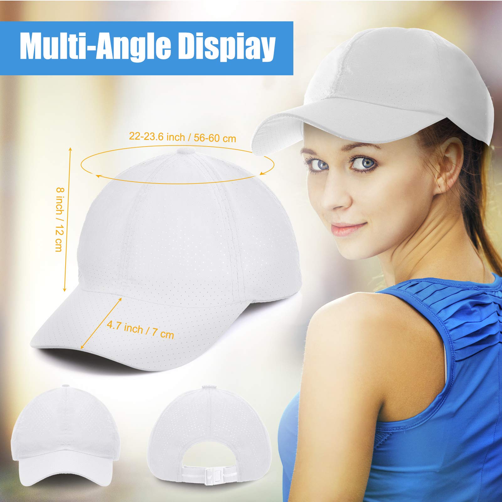 Geyoga Quick Dry Baseball Cap for Men & Women - Breathable Mesh Sports Hat for Running, Tennis, Workout & Outdoor Activities
