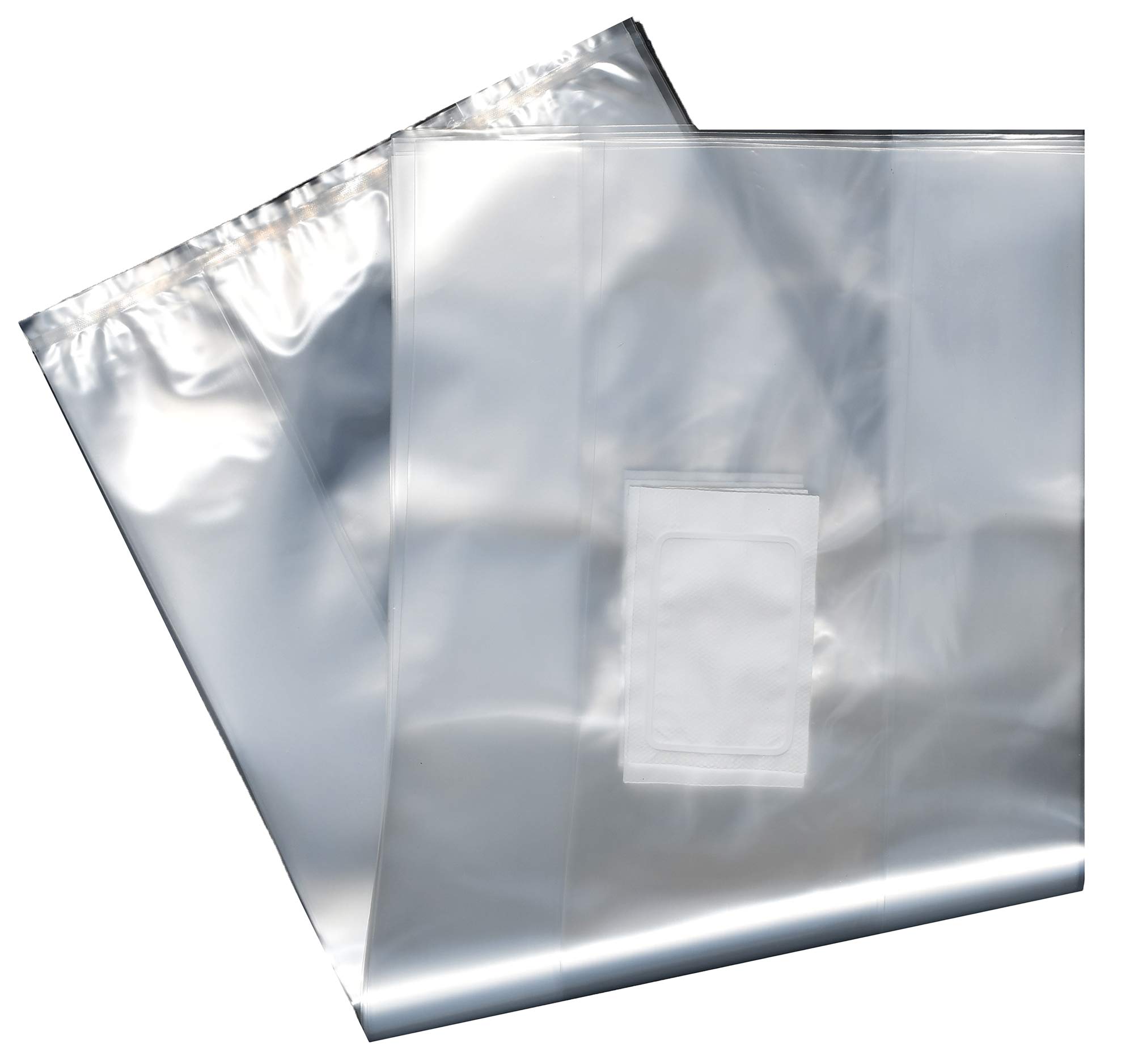 Premium XL Mushroom Grow Bags - 0.5 Micron Filtered Spawn Bags (100 Pack) for Home Mushroom Cultivation, Gourmet Fungi Farming & Organic Growing Kits