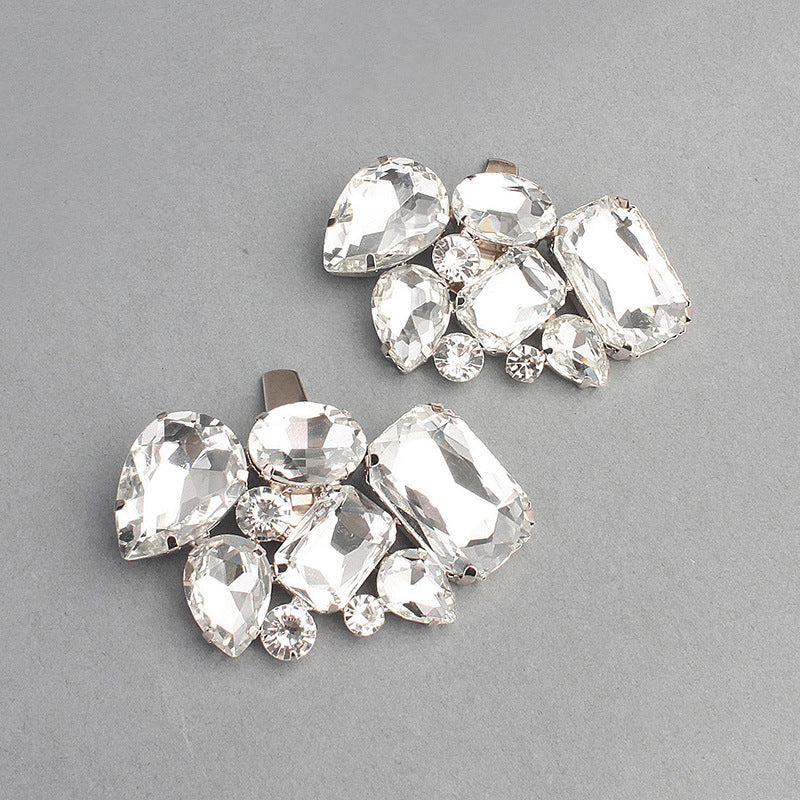 1 Pair Detachable Rhinestone Shoe Clips for Wedding Shoes - Elegant Bridal Shoe Buckle Accessories for Brides, Prom, and Special Occasions
