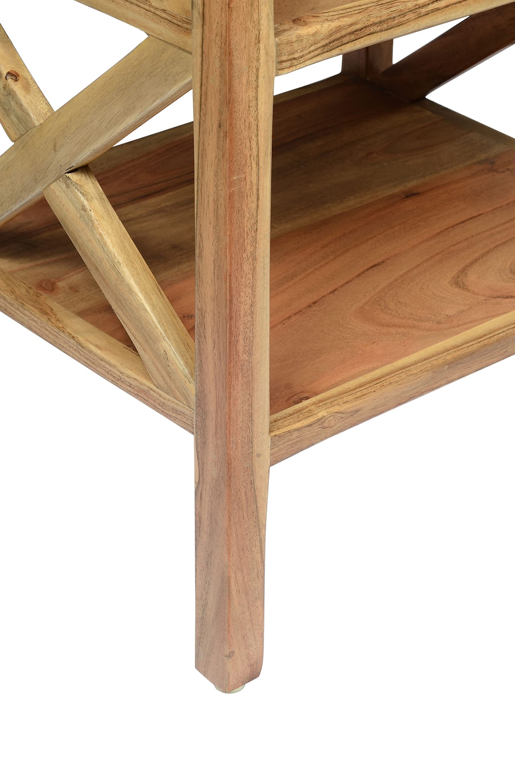 Jofran Inc. Global Archive X-Side Accent Table - Modern End Table for Living Room, Bedroom & Office Decor